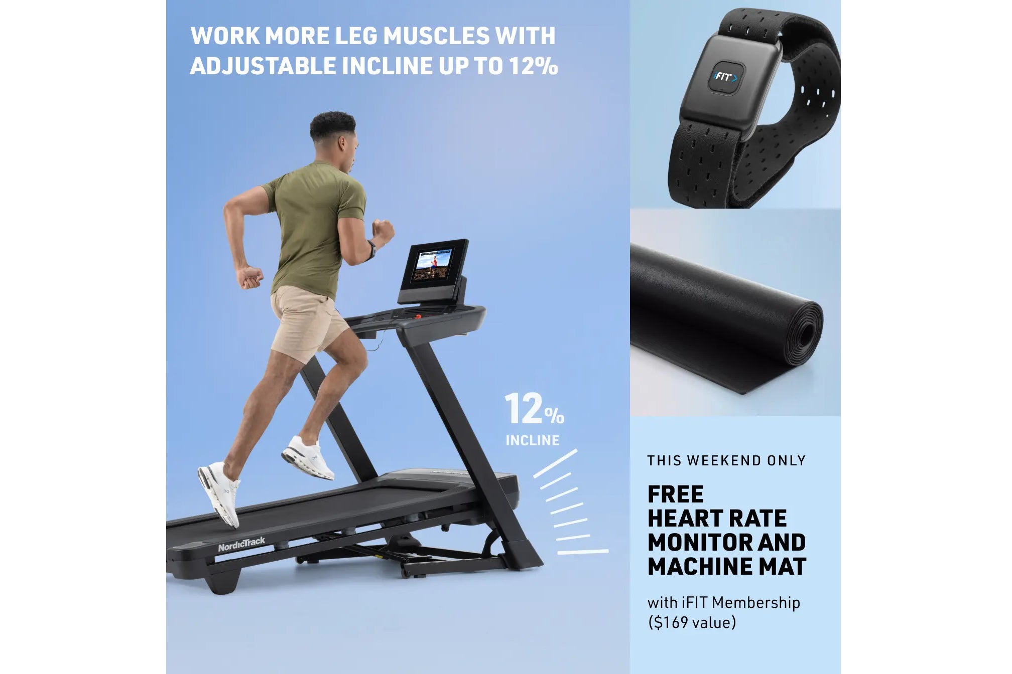 NordicTrack T Series 10 Treadmill - Foldable Home Exercise Equipment for Running & Walking | Perfect for Home Gym, Cardio Workouts & Fitness Training