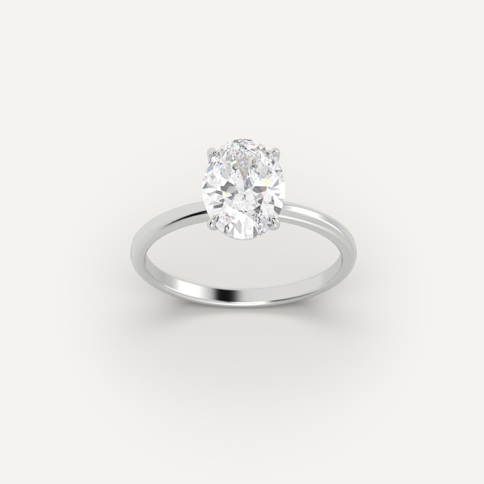 2 Carat Oval Cut Diamond Engagement Ring for Women - Elegant Solitaire Wedding Band, Perfect for Proposals, Anniversaries & Special Occasions