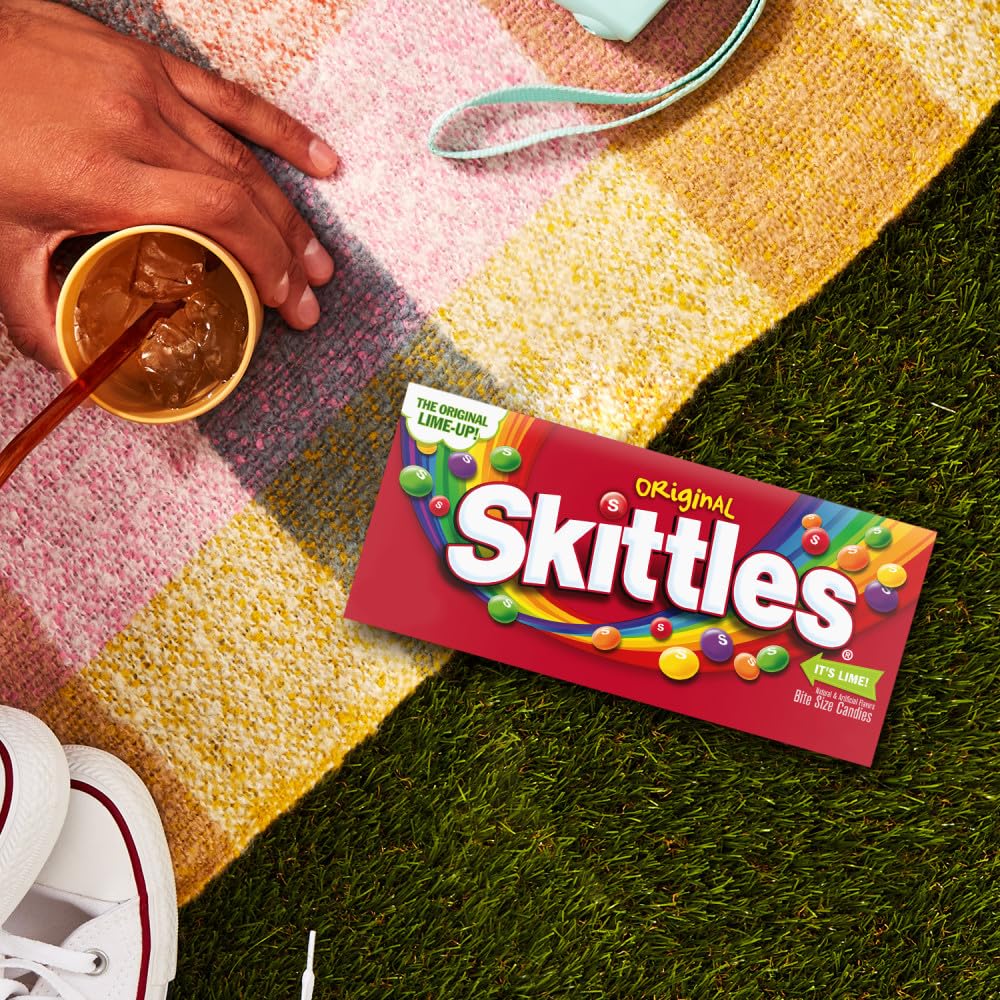 Original Skittles Chewy Candy - 3.5 oz Theater Box (Pack of 12) | Fruit Flavored Candy for Movies, Parties & Snacking