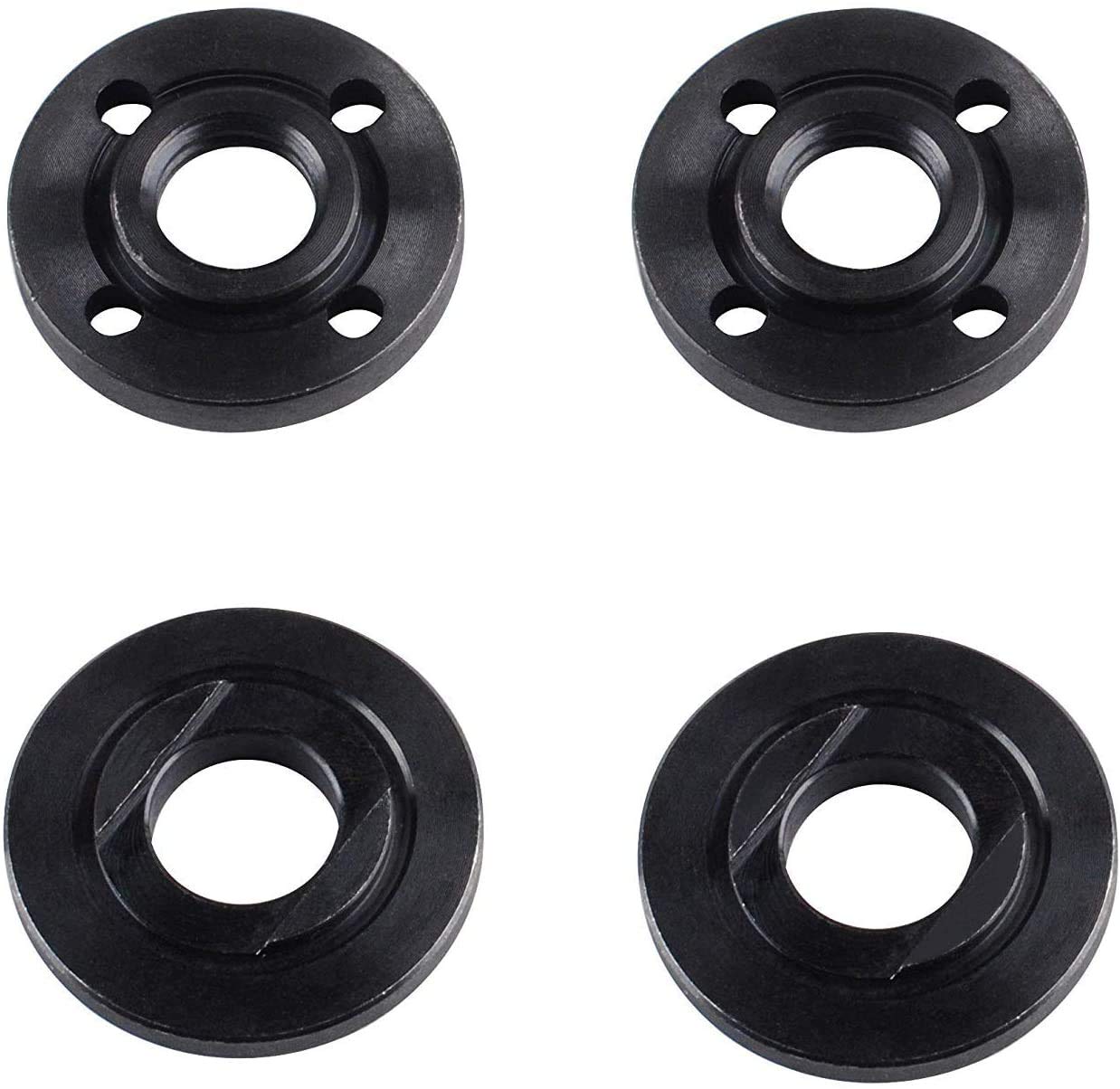 Thaekuns Set of 2 Metal Angle Grinder Inner Outer Flange Nuts - Compatible with Black & Decker, Dewalt, Ryobi, Makita (224399-1, 193465-4, 224568-4) - Perfect for Grinding, Cutting & Polishing Metal, Wood & Concrete