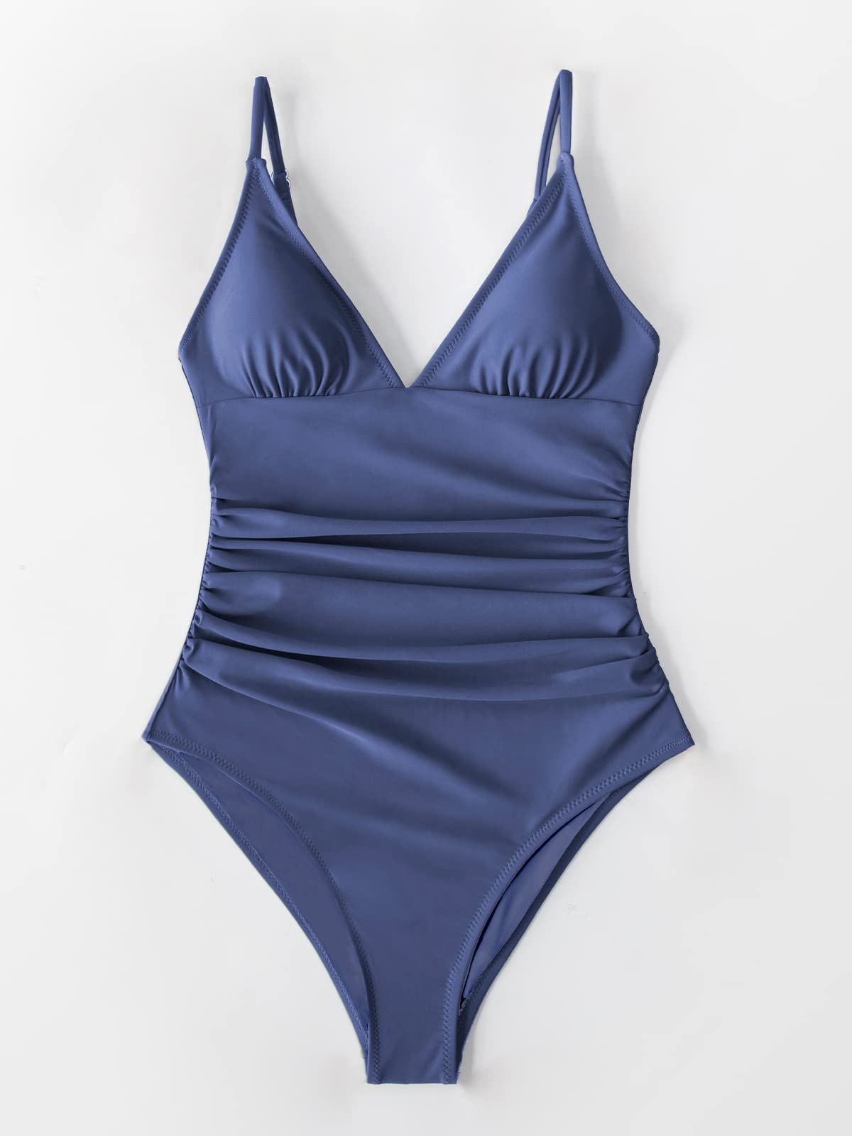 CUPSHE Women's One Piece Swimsuit Tummy Control V Neck Bathing Suit - Sexy Slimming Swimwear for Beach, Pool & Vacation | Plus Size Options Available