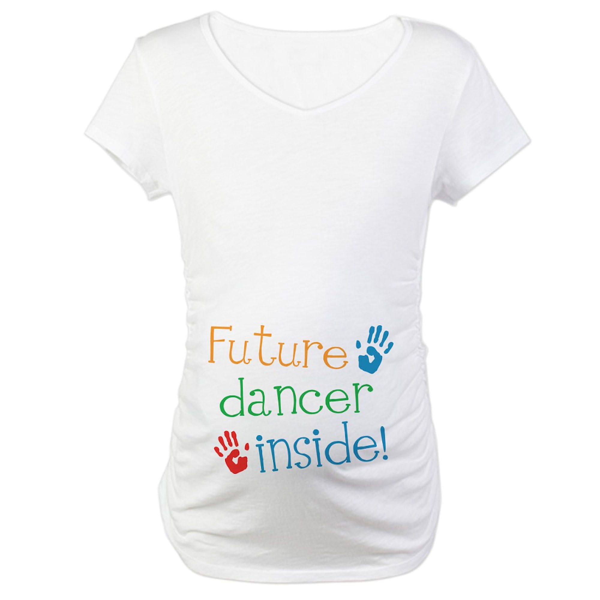 Dancer Maternity T-Shirt for Women - Stretchy Ruched Side Pregnancy Top | Comfortable & Stylish for Dance Classes, Baby Showers & Everyday Wear