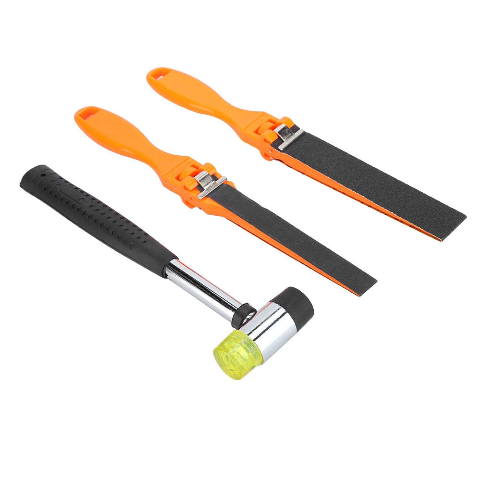 Double Faced Hammer Jewelry Making Tools - 3pcs Sandpaper Polished Rod & Ruler Set for Metal Polishing, DIY Jewelry Crafting - Perfect for Jewelers, Metalworkers & Hobbyists (Great for Ring Making, Bracelet Finishing & Small Metal Projects)