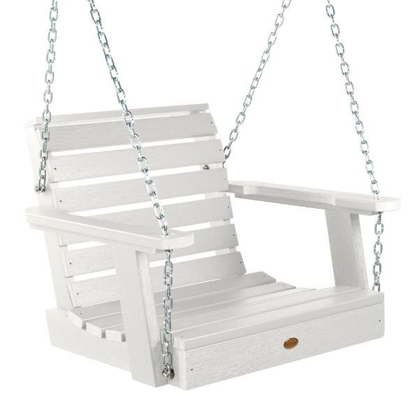 Weatherly Single Seat Swing - Outdoor Porch Swing for Patio, Garden, Backyard - Comfortable Hanging Chair with Durable Steel Frame - Perfect for Relaxing, Reading, and Enjoying Nature