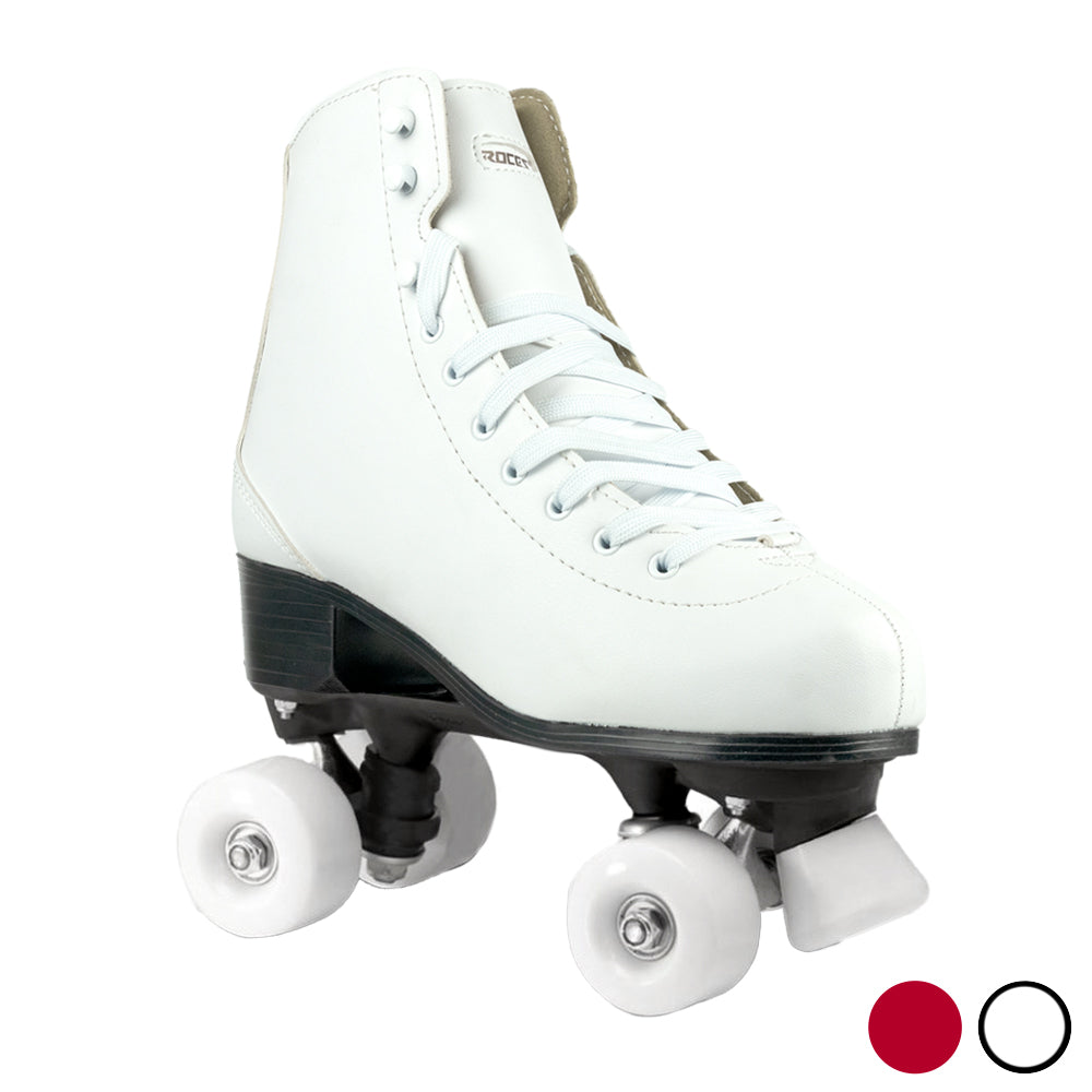 Roces RC1 Classic Roller Skates for Women & Men - Retro Style Quad Roller Skates with Adjustable Toe Stops - Perfect for Indoor Rinks, Outdoor Trails & Roller Disco Parties