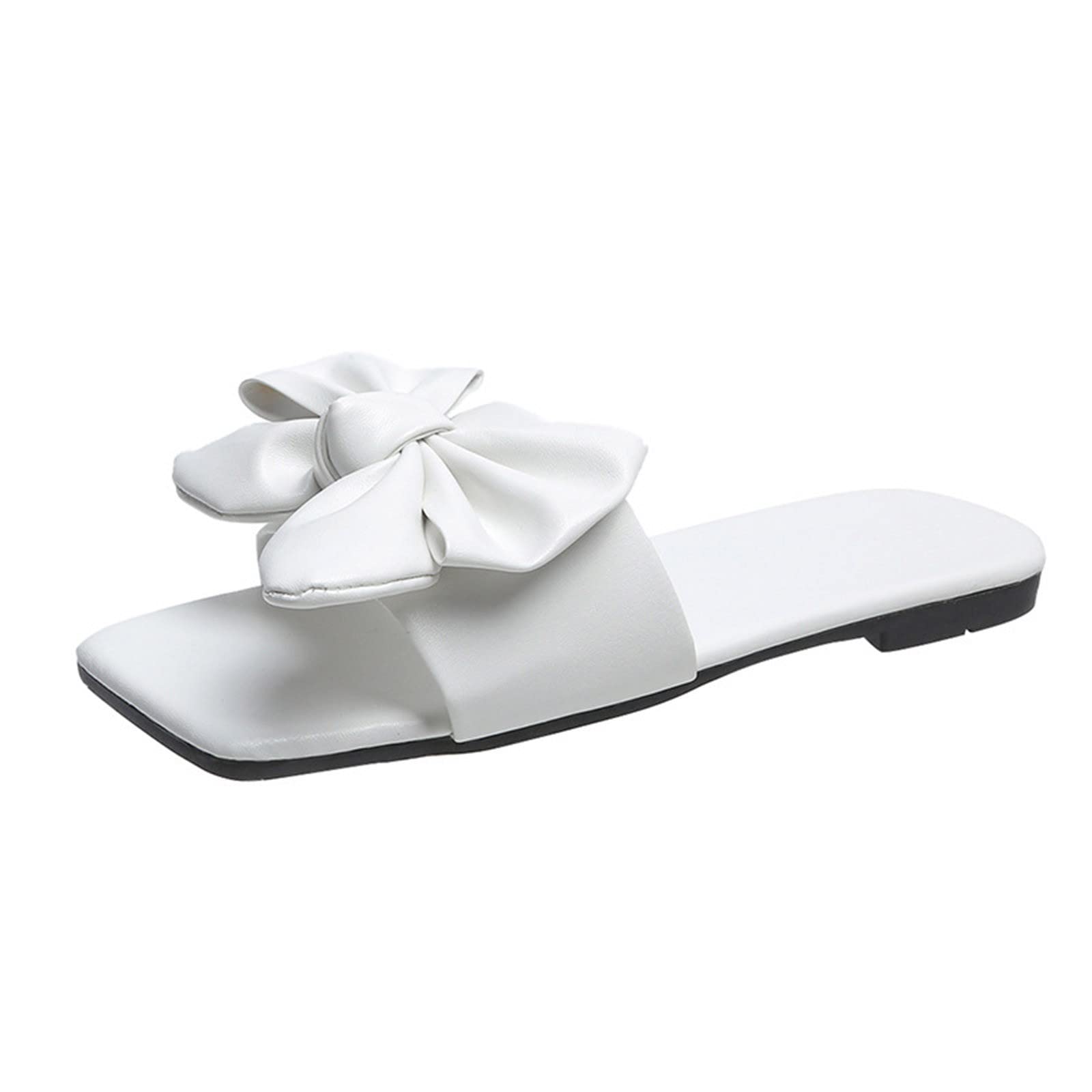 Women's Casual & Dressy Summer Sandals - Square Toe Adjustable Buckle Quilted Flat Sandals for Beach, Vacation & Everyday Wear
