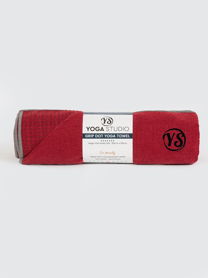 Non-Slip Premium Grip Dot Yoga Mat Towel for Hot Yoga & Pilates - Sweat Absorbent, Eco-Friendly Workout Accessory for Home & Studio Practice