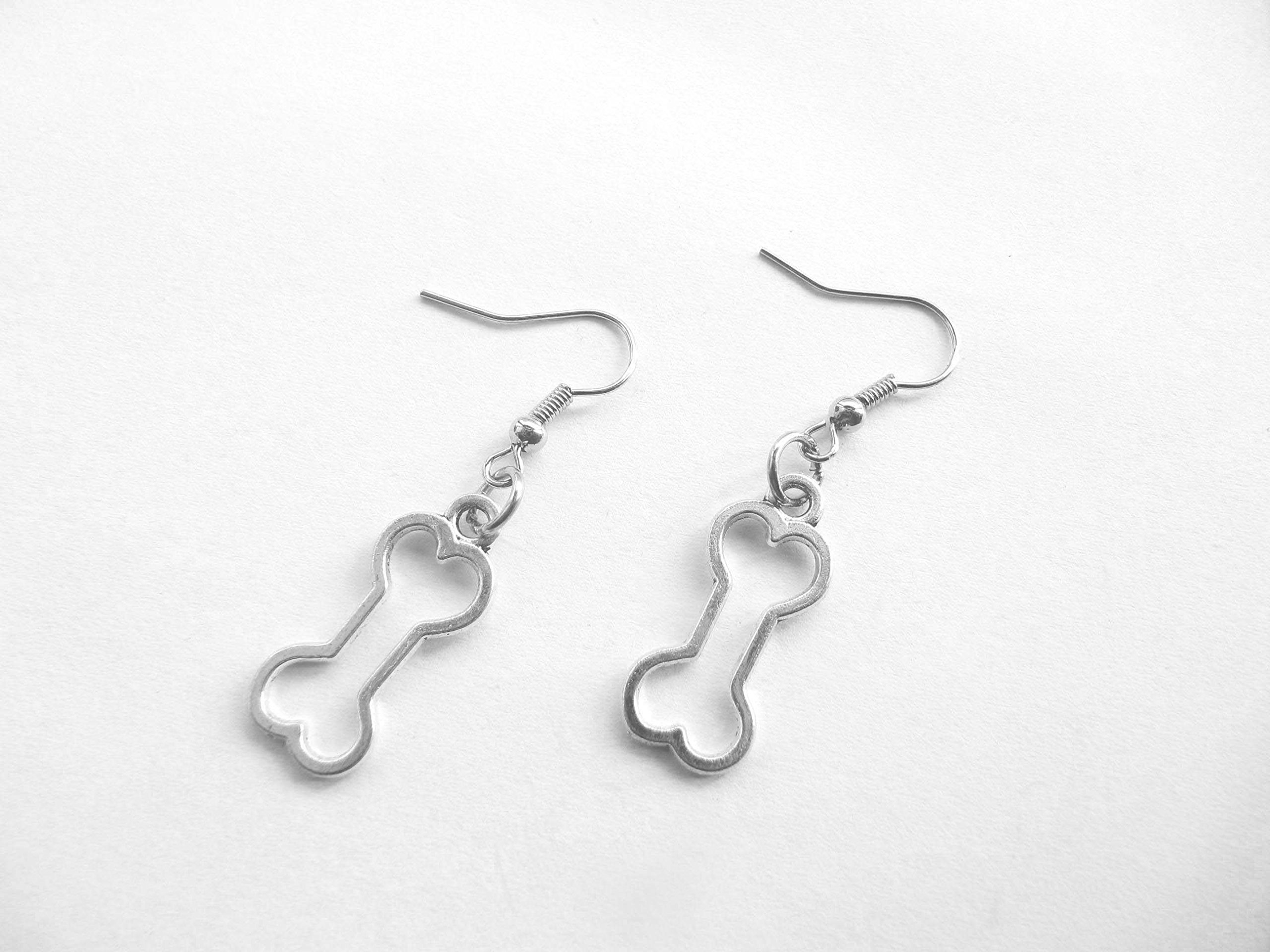 Antiqued Silver Dog Bone Earrings - Handmade Fall Jewelry for Dog Lovers | Perfect for Pet-Themed Parties, Casual Wear & Gift Giving