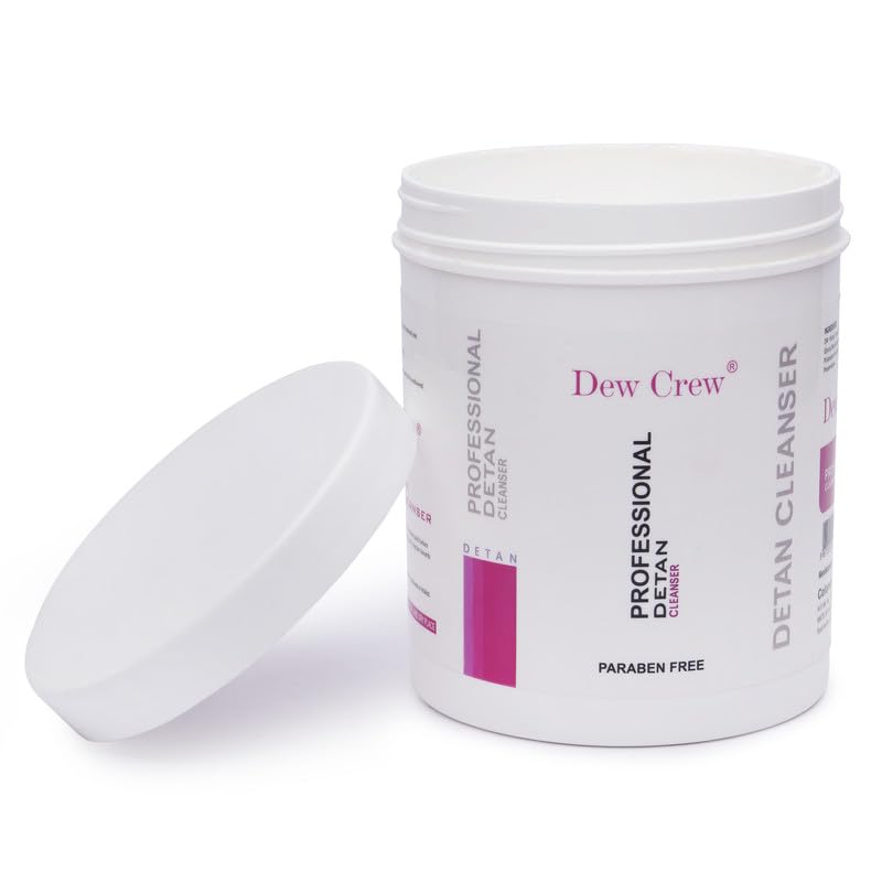 Dew Crew® Professional De-Tan Tan Removal Cream with Kojic Acid & Milk for Brightening Skin - 450gm | Dark Spot Corrector for Face & Body | Perfect for Post-Sun Care & Hyperpigmentation Treatment