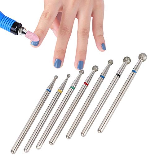 6-Piece Nail Drill Bits Set - Multi-Functional Grinding Heads for Electric Nail File - Professional Manicure & Pedicure Accessories - Perfect for Salon, Home Nail Care & DIY Nail Art