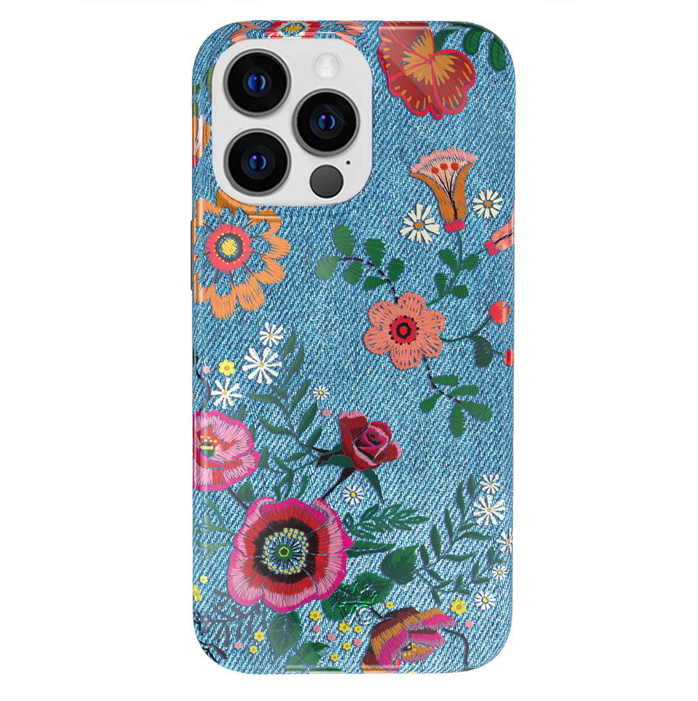 Floral iPhone Case - Stylish Protective Cover for iPhone 13/14/15 - Trendy Botanical Design for Women & Girls - Perfect for Everyday Use, Travel & Gift Giving