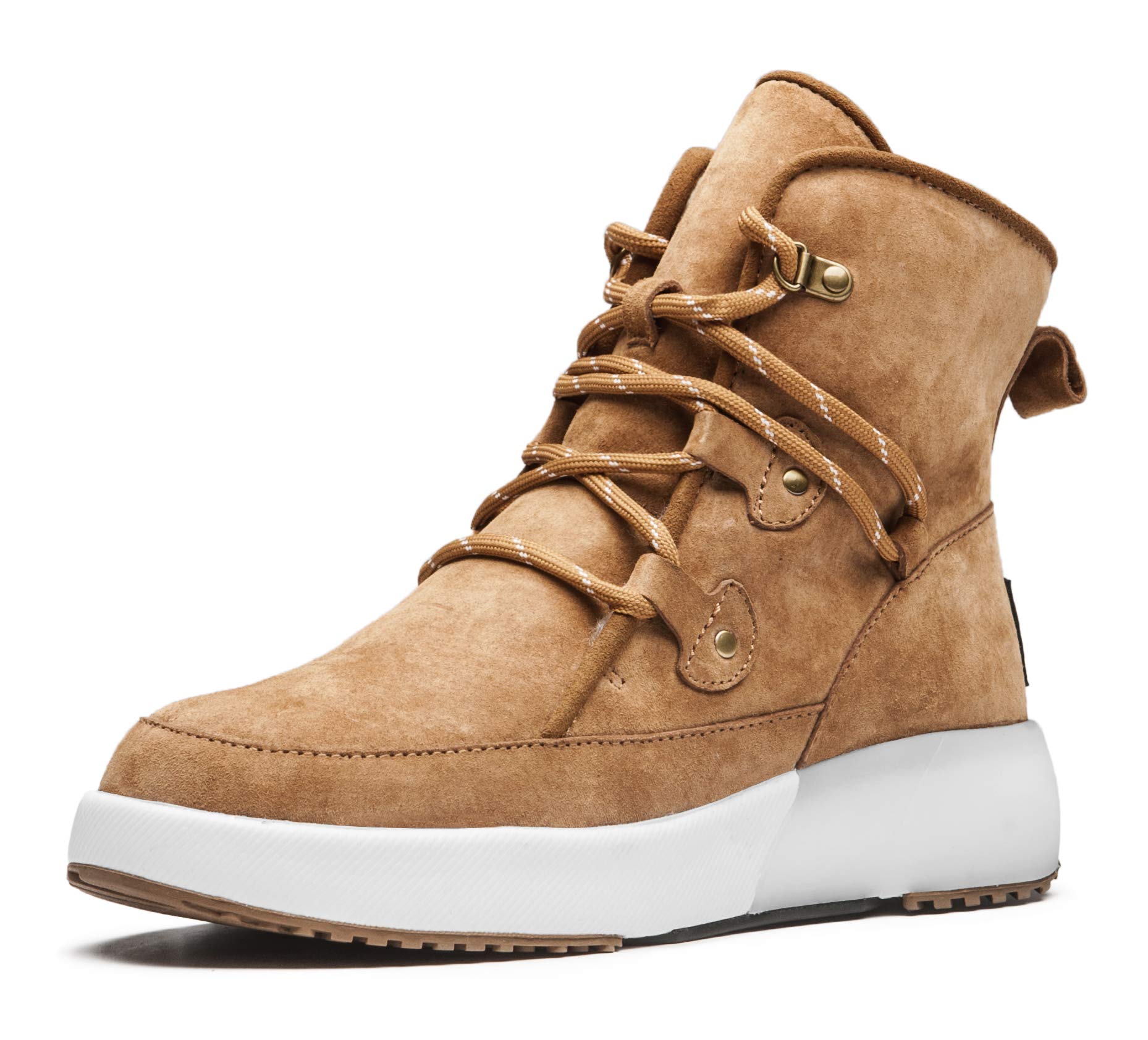 AUMU Taurus Leather Winter Snow Boots with Metal Buckle & Brass Eyelets - Suede Upper & Lace-Up Design for Women | Waterproof Cold Weather Boots for Snow Hiking, Outdoor Activities & Winter Fashion