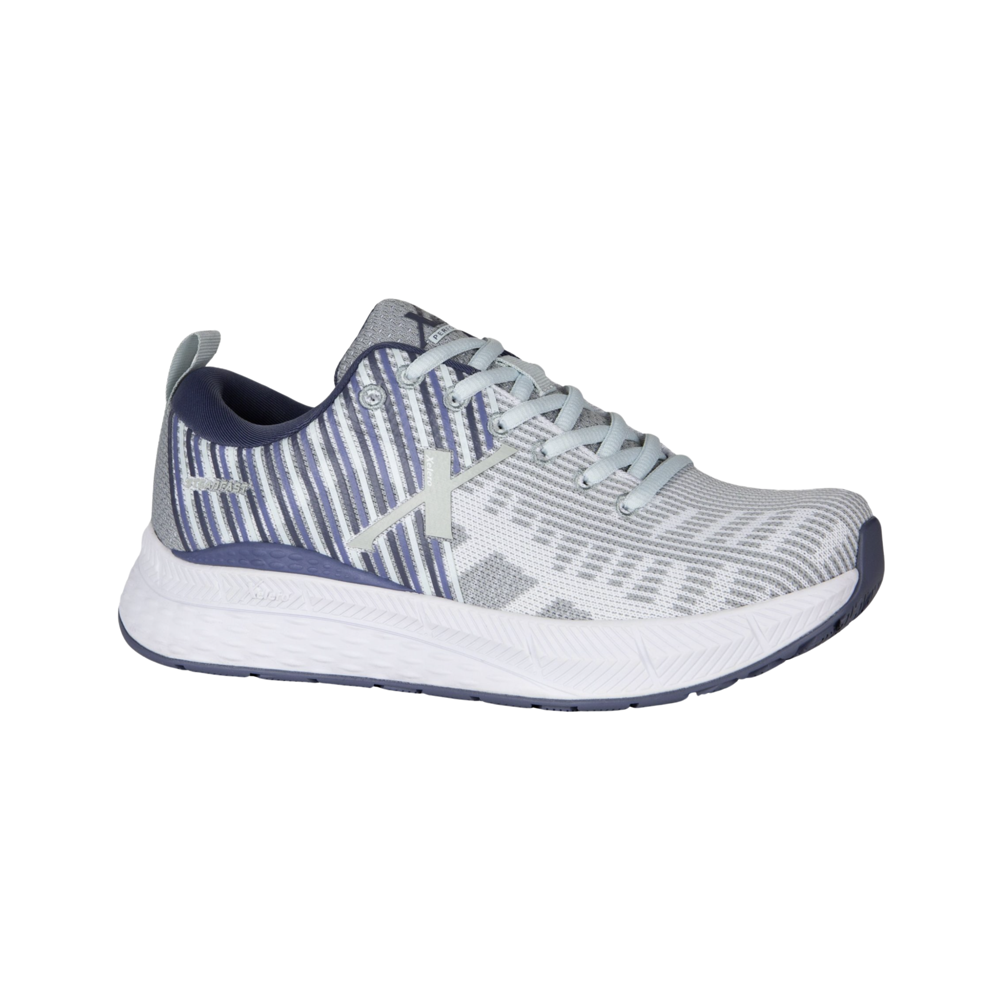 Women's Steadfast Comfortable Walking Shoes - White & Violet Wide Width Sneakers for Work, Travel & Everyday Wear