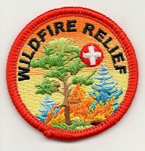 Red Cross Medic Iron On Patch for Wildfire Relief - First Aid, Emergency Preparedness & Disaster Response Gear
