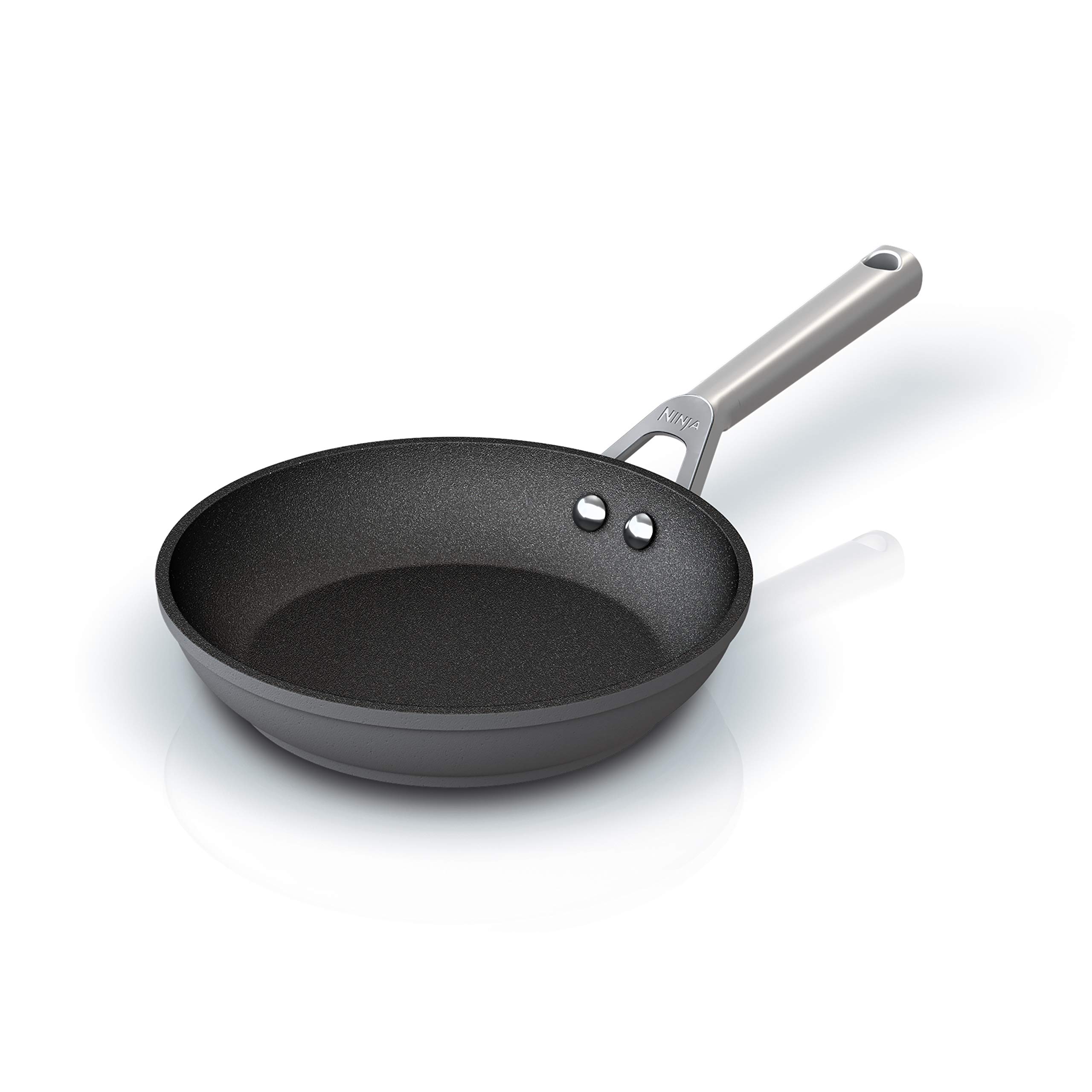 Ninja C30020 Foodi NeverStick Premium 8-Inch Fry Pan - Hard-Anodized Nonstick Skillet, Oven Safe to 500°F, Durable & Scratch-Resistant, Slate Grey - Perfect for Searing, Frying & Baking at Home