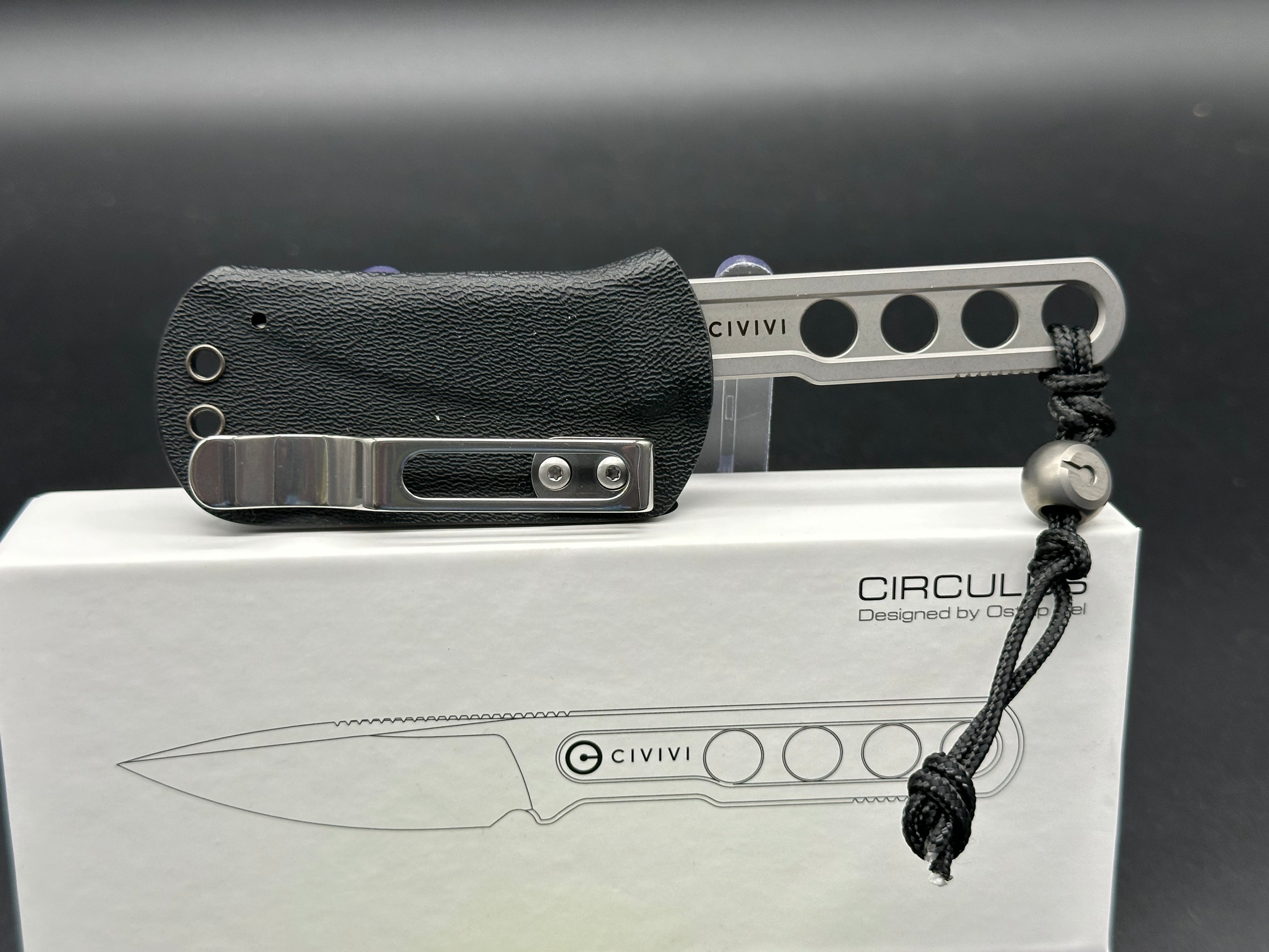 CIVIVI CIRCULUS Fixed Blade Knife - 10Cr15CoMoV Steel, Stonewashed Finish, Plain Edge - Perfect for Camping, Hunting & Outdoor Survival