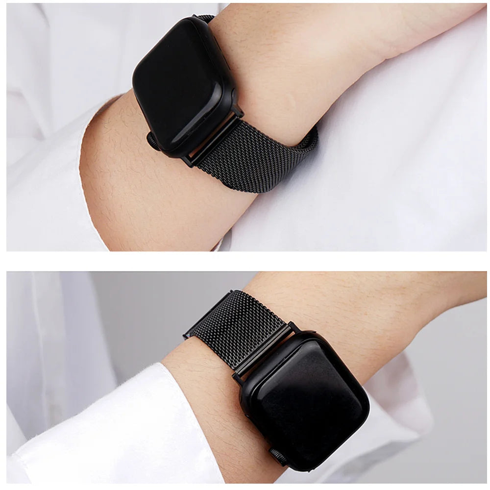 Premium Milanese Loop Strap with Secure Magnetic Clasp - Compatible with Apple Watch & Smartwatches - Ideal for Workouts, Business & Everyday Wear