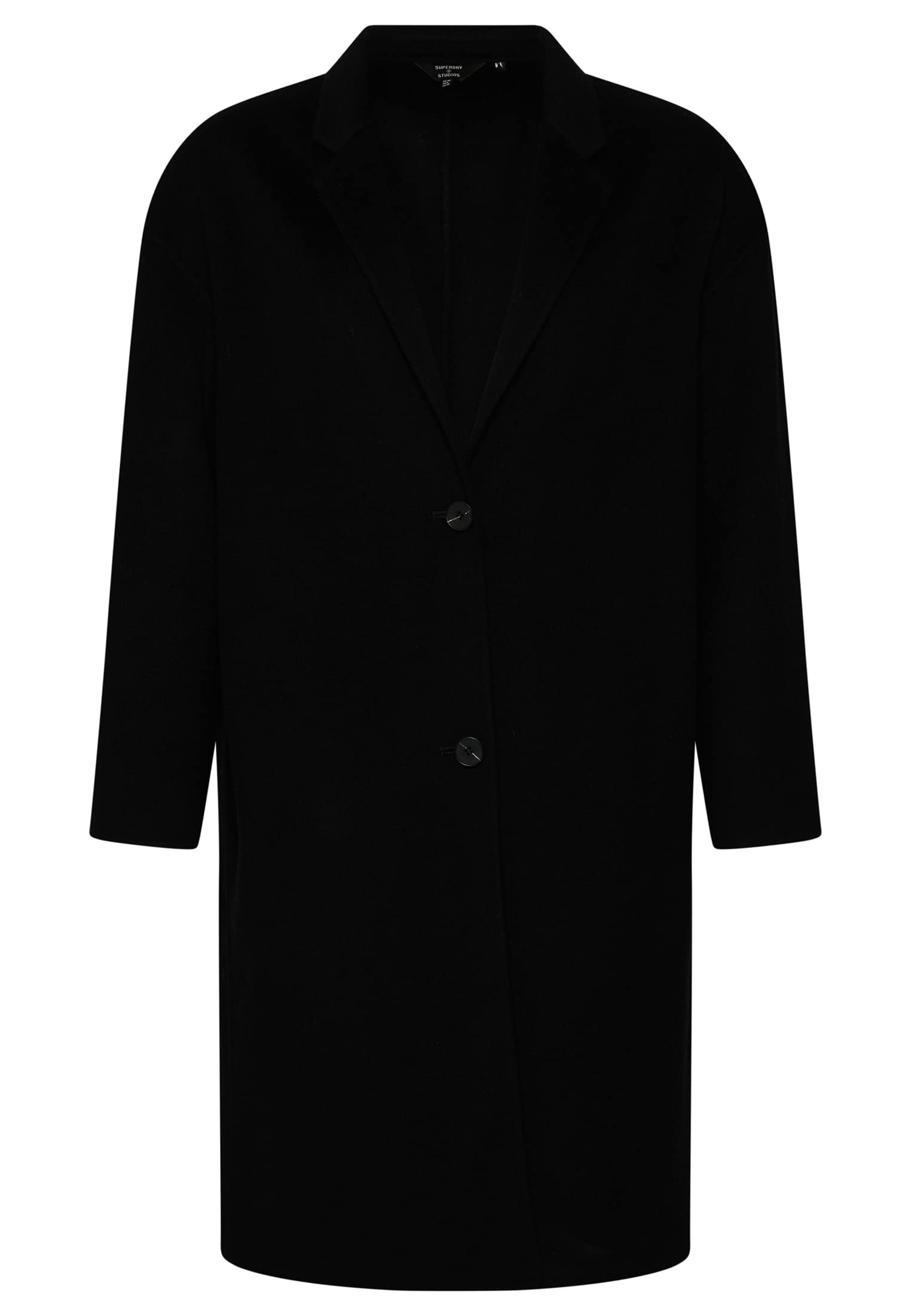 Superdry Women's Contemporary Wool Coat - Oversized Fit, Warm Winter Outerwear for Casual & Office Wear