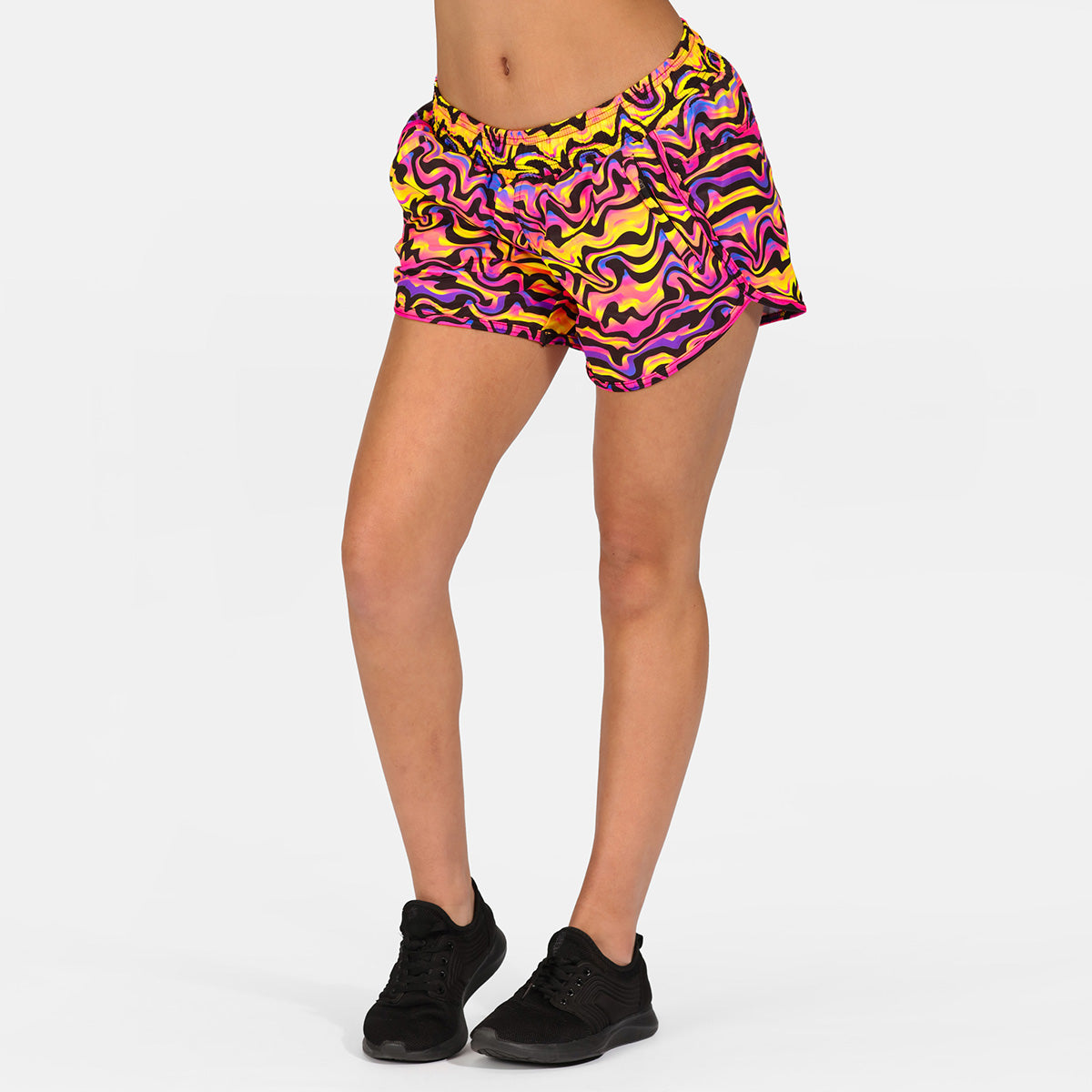 Coral Waves Loose Fit Workout Shorts for Women - Breathable High Waisted Yoga Running Gym Athletic Shorts - Perfect for Yoga, Running, Gym & Lounge Wear