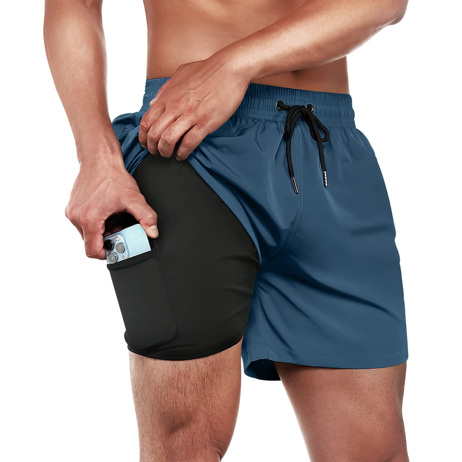 BRISIRA Men's Quick Dry Swim Trunks 5