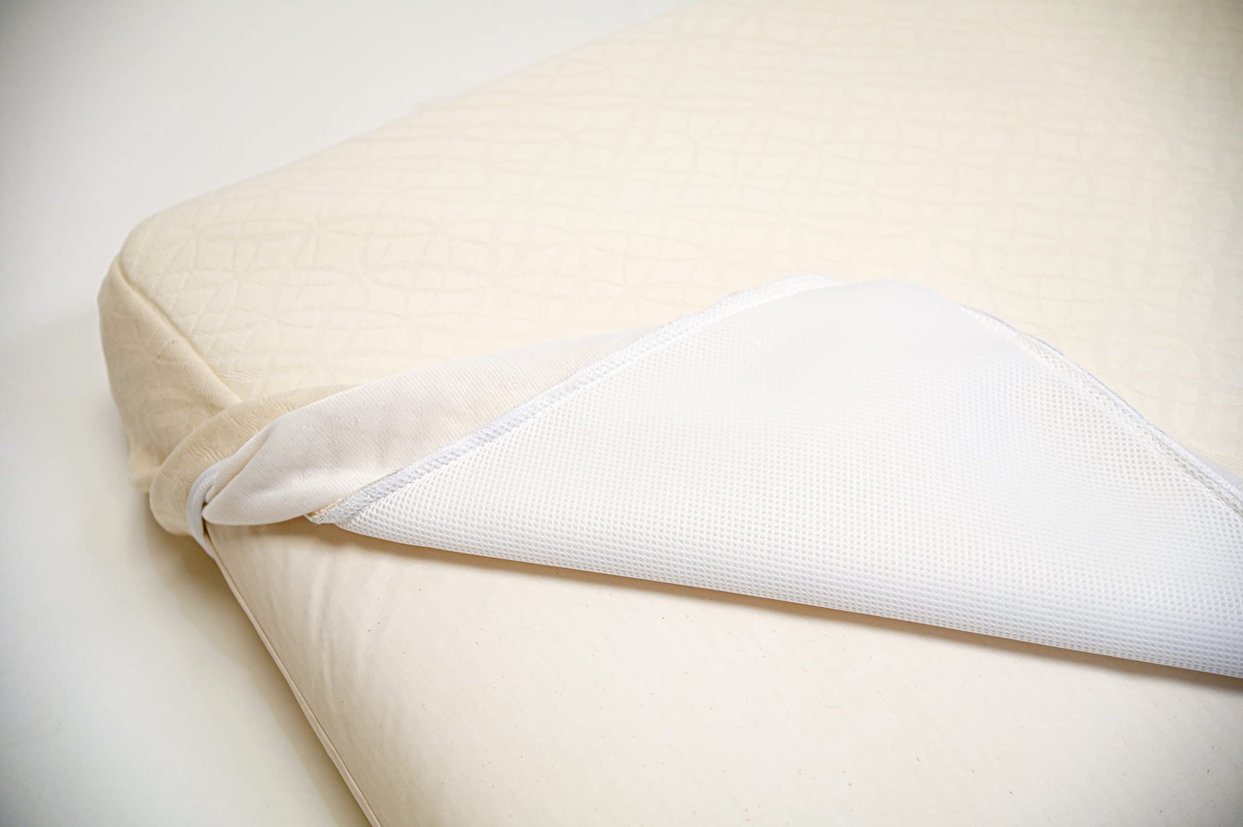Naturepedic Organic Waterproof Crib Mattress Cover - Hypoallergenic, Breathable & Absorbent Baby Mattress Protector - Fitted Ivory Removable Pad for Toddler Bed - Perfect for Nursery, Daycare & Travel Use