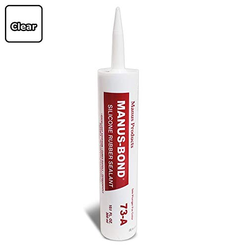 UrMarketOutlet 1X Manus-Bond 73-A Industrial Grade Silicone Rubber Sealant (300ML) - Clear, Waterproof Adhesive for Repairs, Construction & DIY Projects