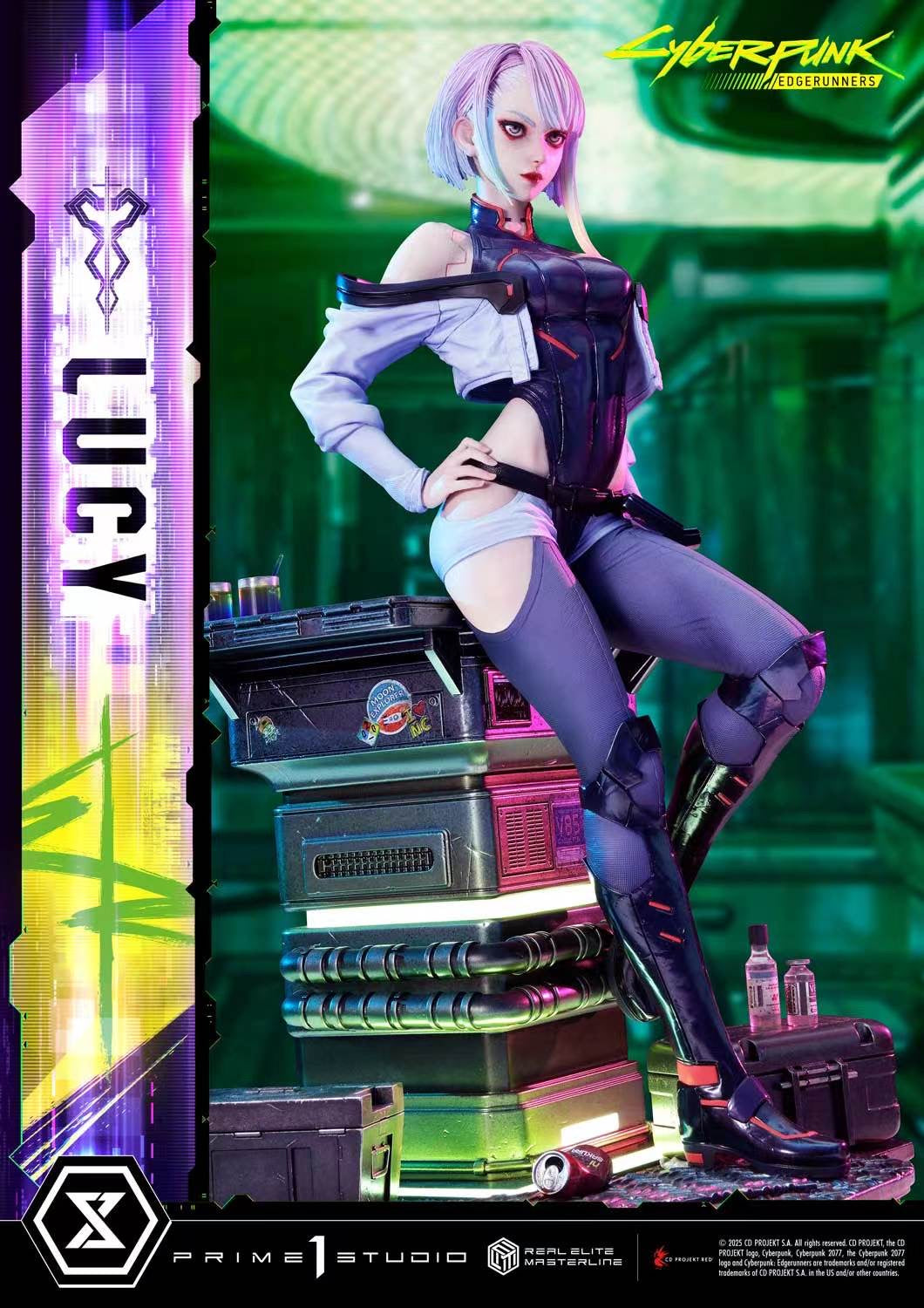 Prime 1 Studio Licensed Cyberpunk 2077 Lucy Statue - Official Collectible Figure for Anime & Gaming Fans | Perfect for Display in Home, Office, or Gaming Room