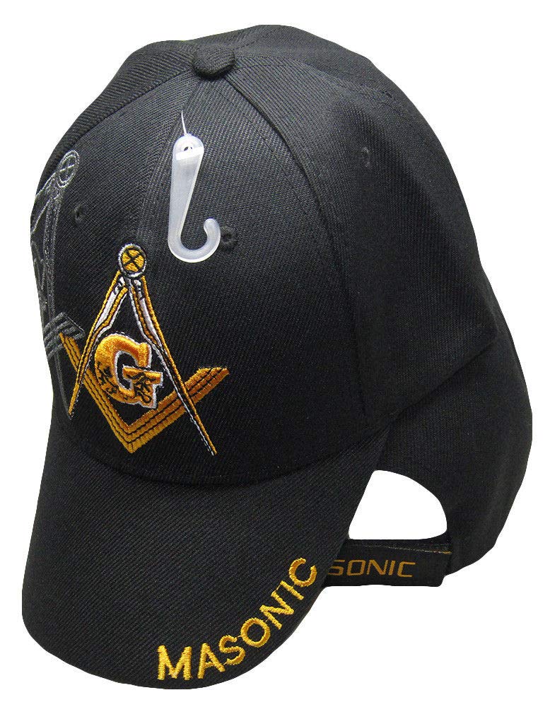 Freemason Baseball Cap - Black & Gold Embroidered Masonic Lodge Hat for Men | Perfect for Lodge Meetings, Parades & Everyday Wear