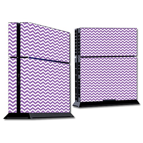 MightySkins PS4 Console Skin Wrap Sticker - Lavender Chevron Design | Compatible with Sony Playstation 4 | Protective Decal for Gaming Setup & Customization