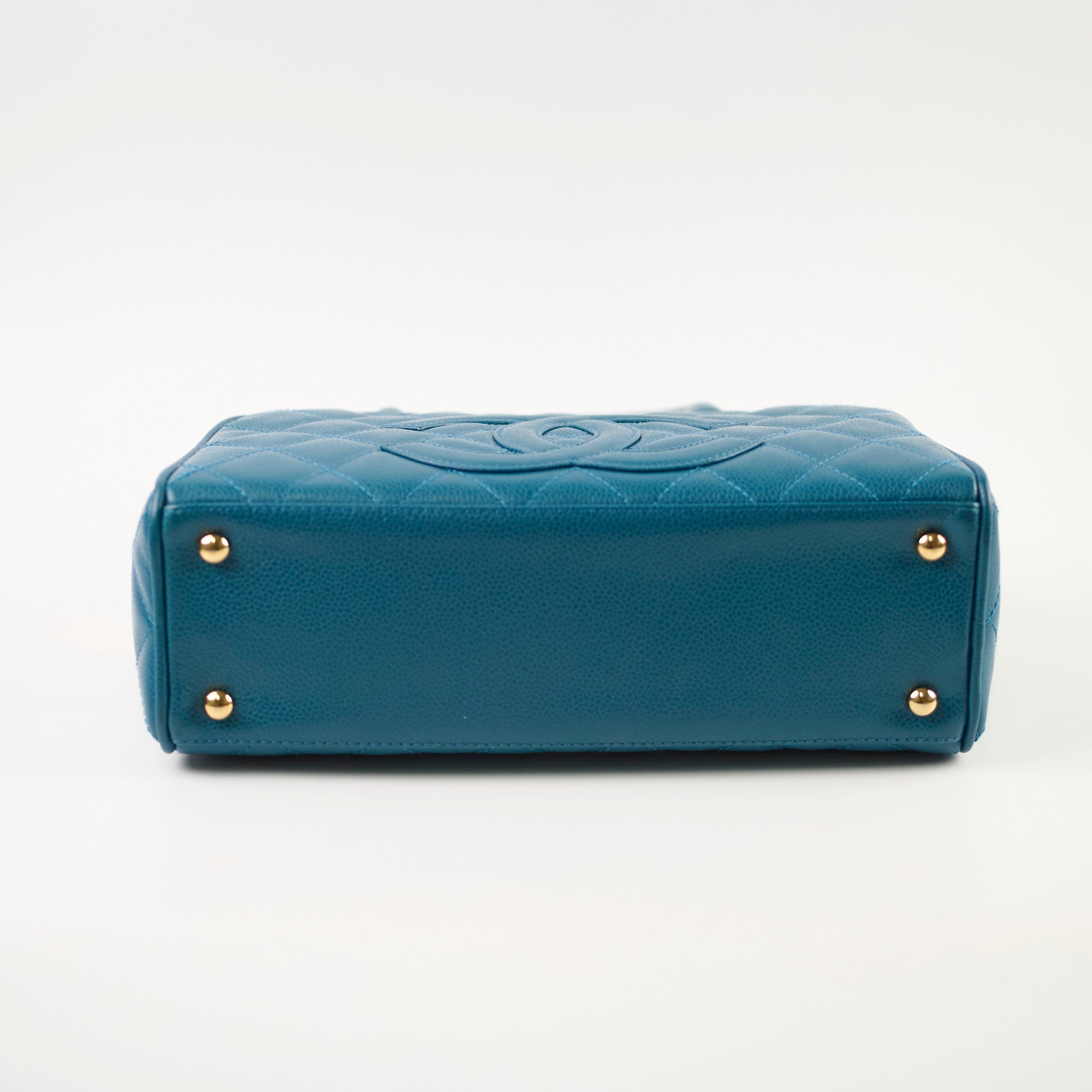 Chanel Quilted Caviar Leather Bowling Bag in Blue - Luxury Designer Handbag for Women, Perfect for Everyday Use, Travel & Shopping