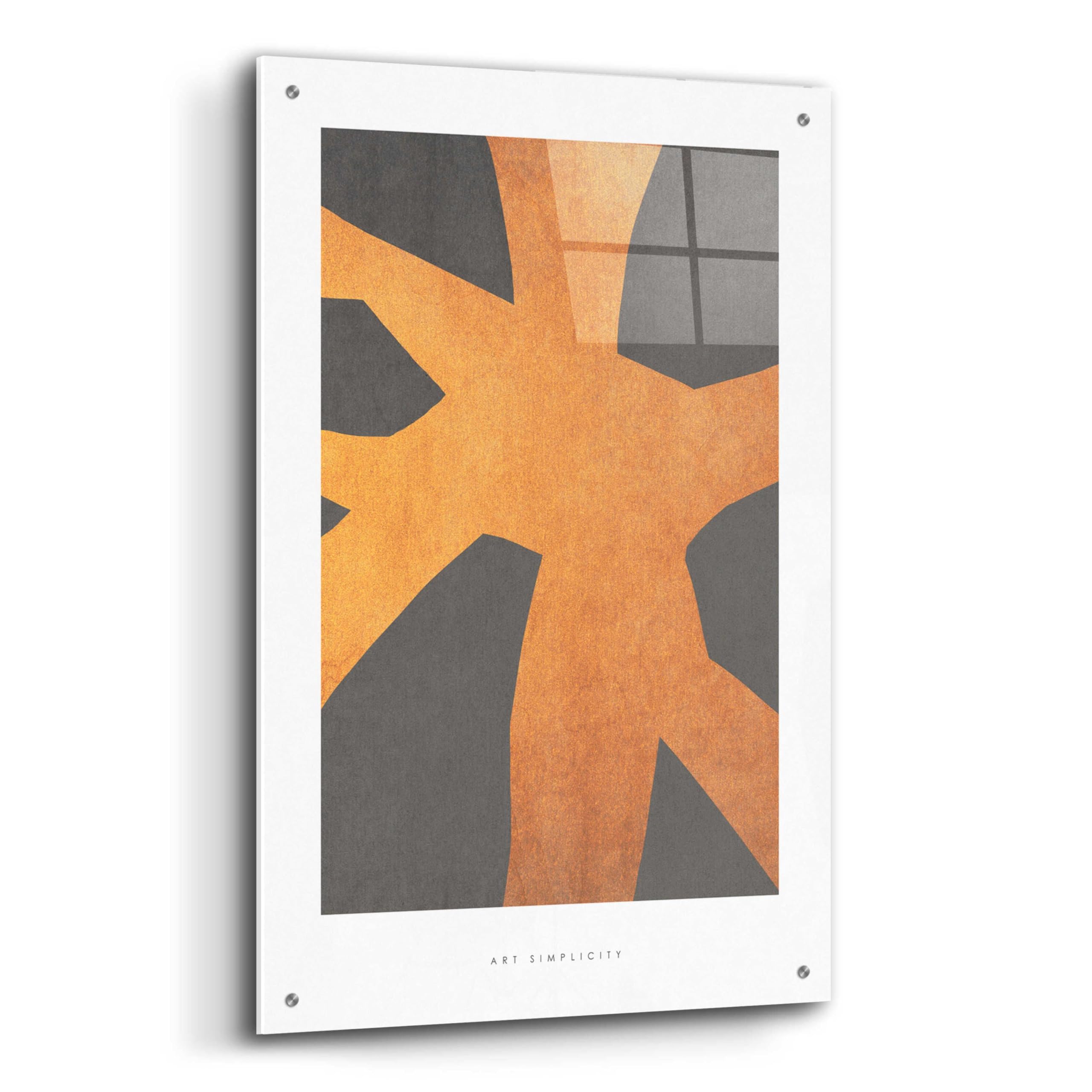 Epic Art 'Art Simplicity 2' by Design Fabrikken - Modern Acrylic Glass Wall Art Decor 24x36 Inches - Perfect for Living Room, Bedroom & Office Wall Decor