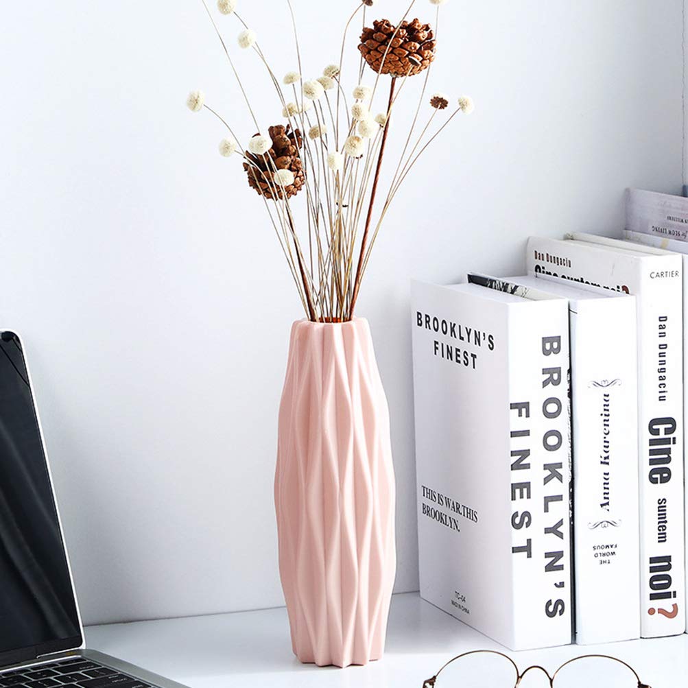 SUPVOX Pink Modern Flower Vase - Elegant Home Decor Floral Vase for Living Room, Wedding Centerpiece, Dining Table & Event Decoration | Perfect for Home, Office & Special Occasions