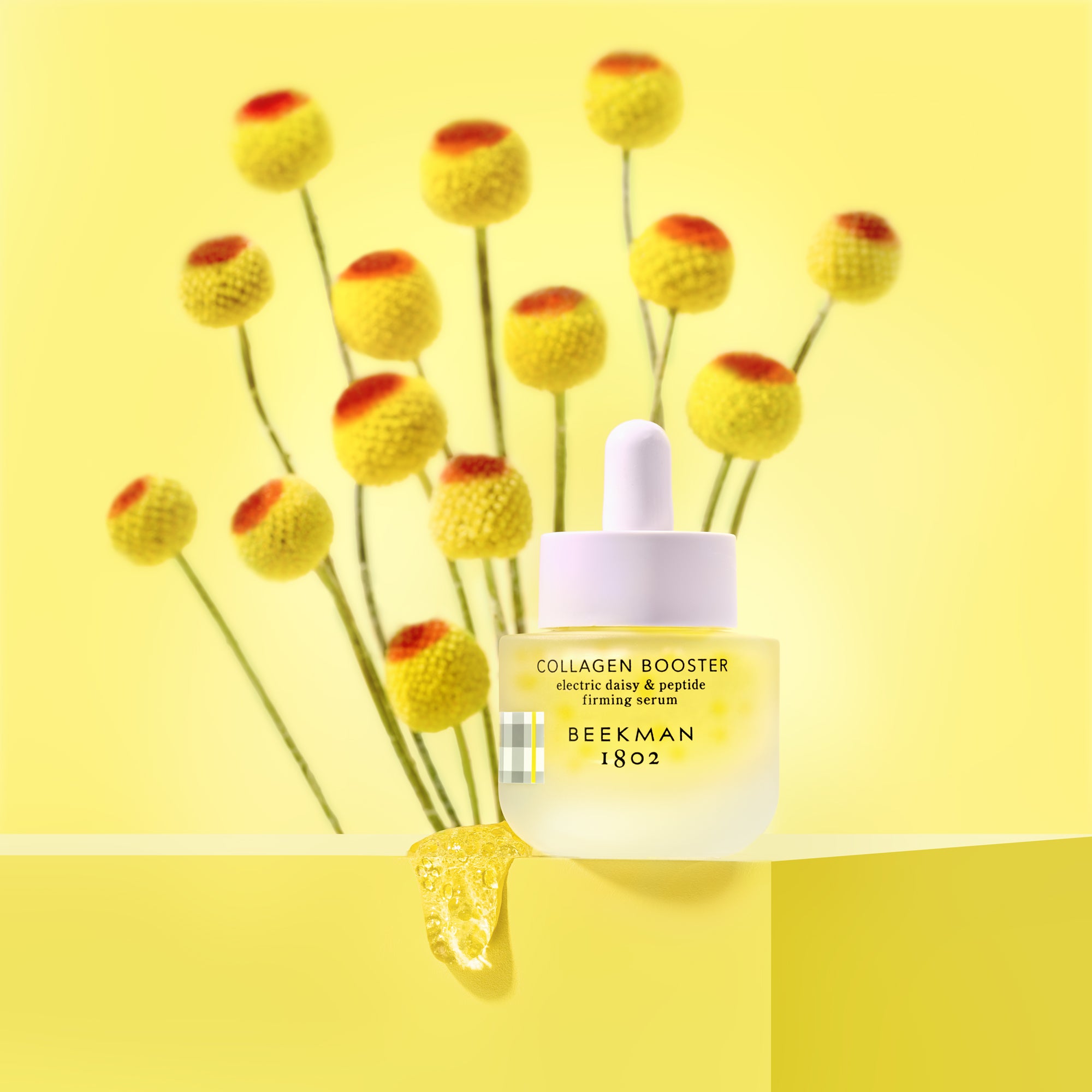 Best Collagen Booster Serum with Electric Daisy & Peptides - Anti-Aging Firming Face Treatment for Wrinkles & Fine Lines - Perfect for Night Skincare Routine & Daily Hydration