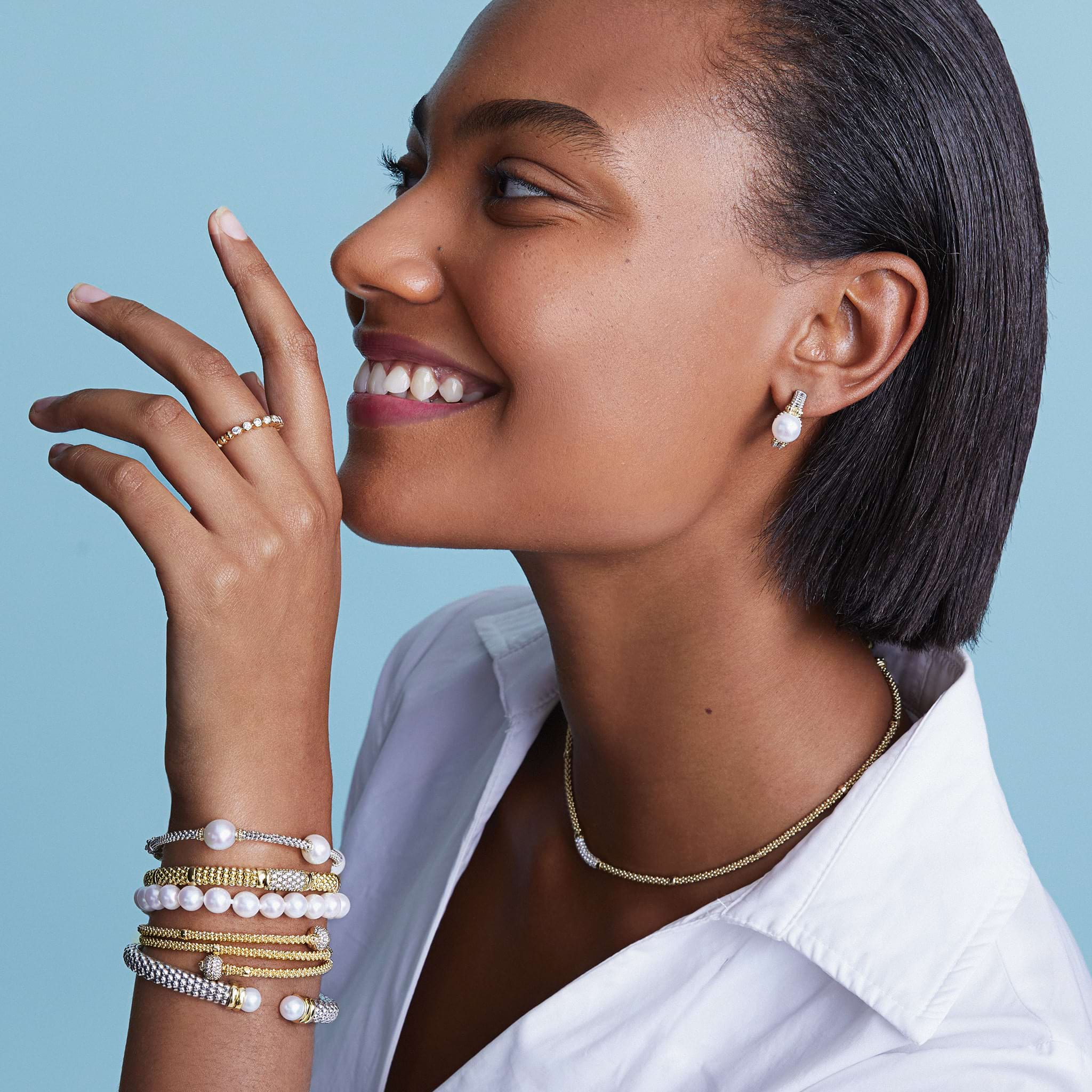 Elegant Pearl Bracelet for Women - Classic White Freshwater Pearl Jewelry Gift for Her - Perfect for Weddings, Parties & Everyday Wear