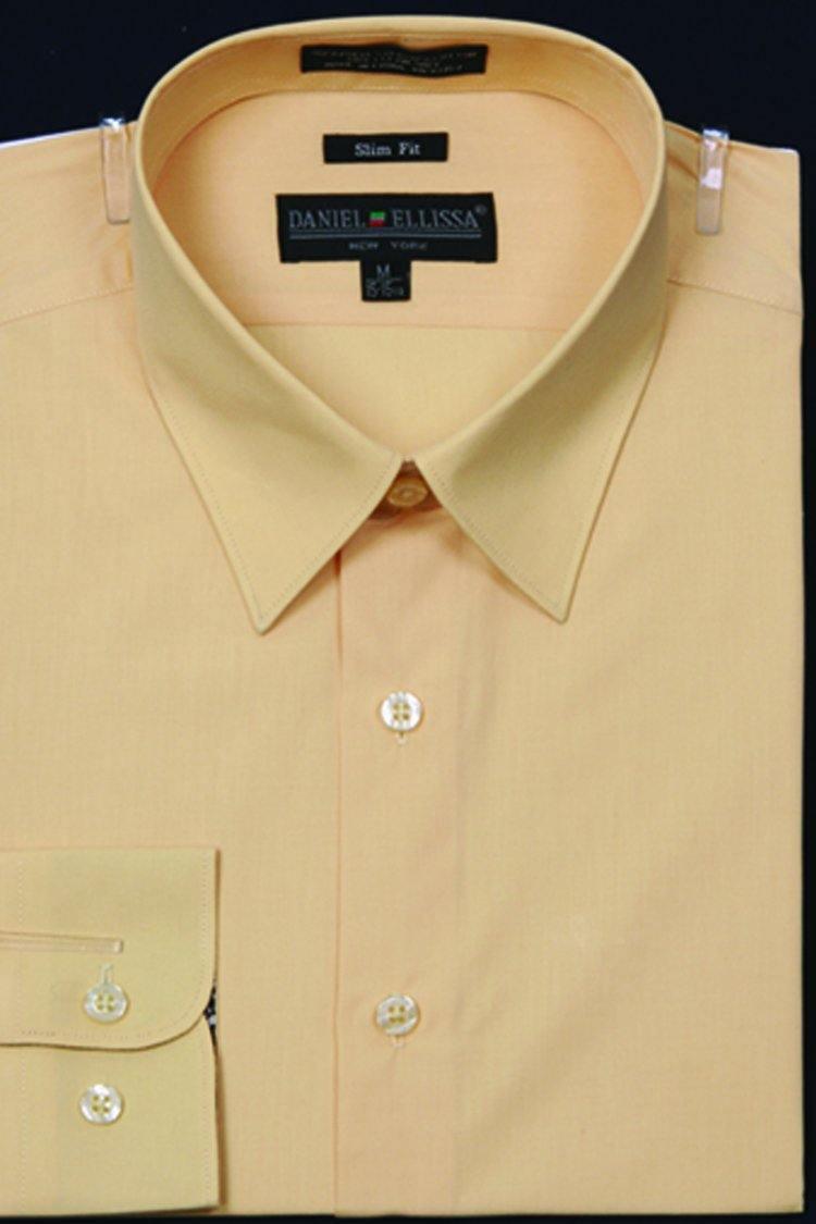 Premium Men's Slim Fit Dress Shirt - Corn Color | Formal & Business Attire | Office Wear, Weddings & Special Occasions