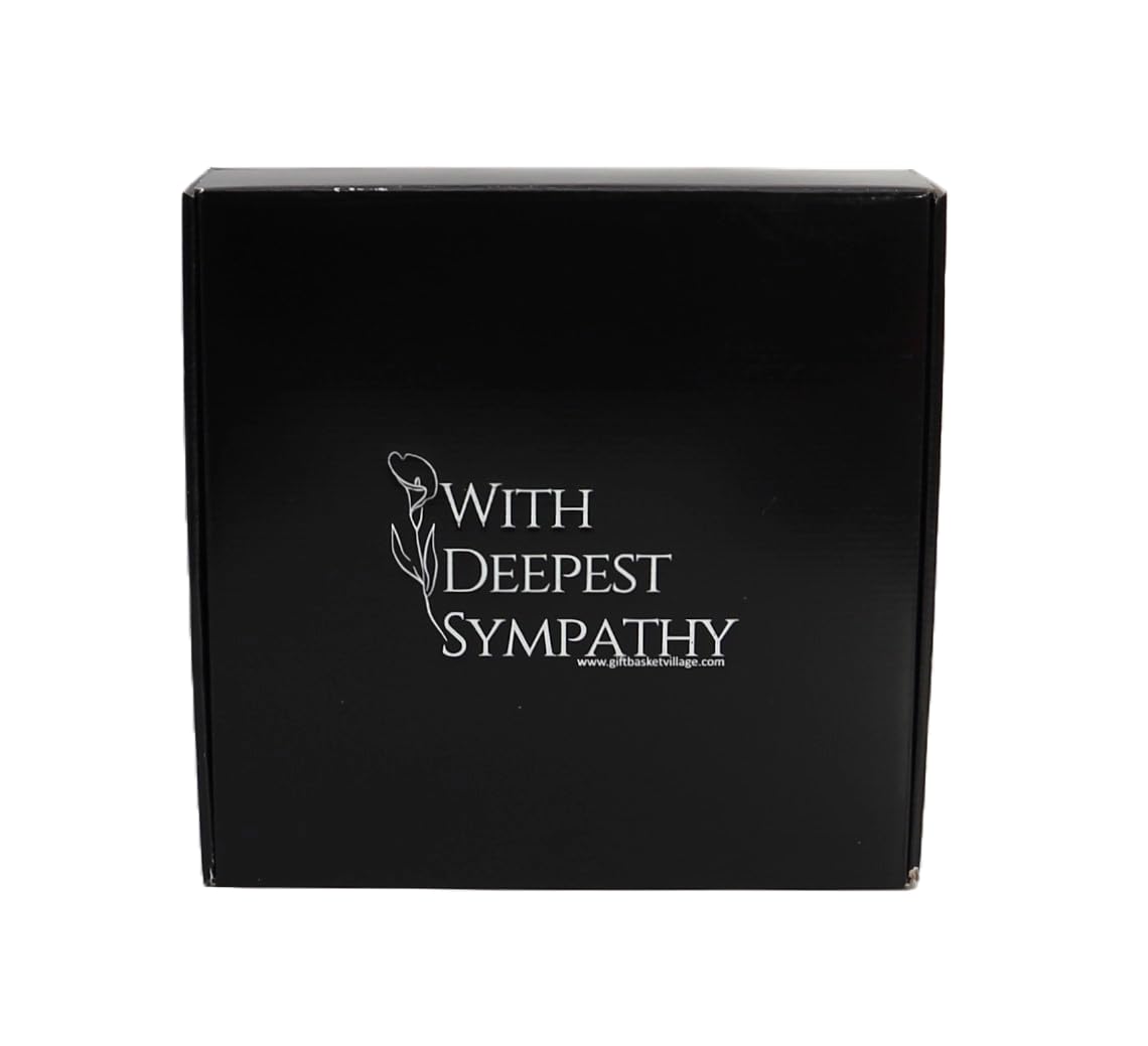 Gift Basket Village: XL Sympathy Gift Box with Comforting Book & Gourmet Snacks - Perfect for Funeral Condolences, Bereavement Support & Thoughtful Memorial Gifts