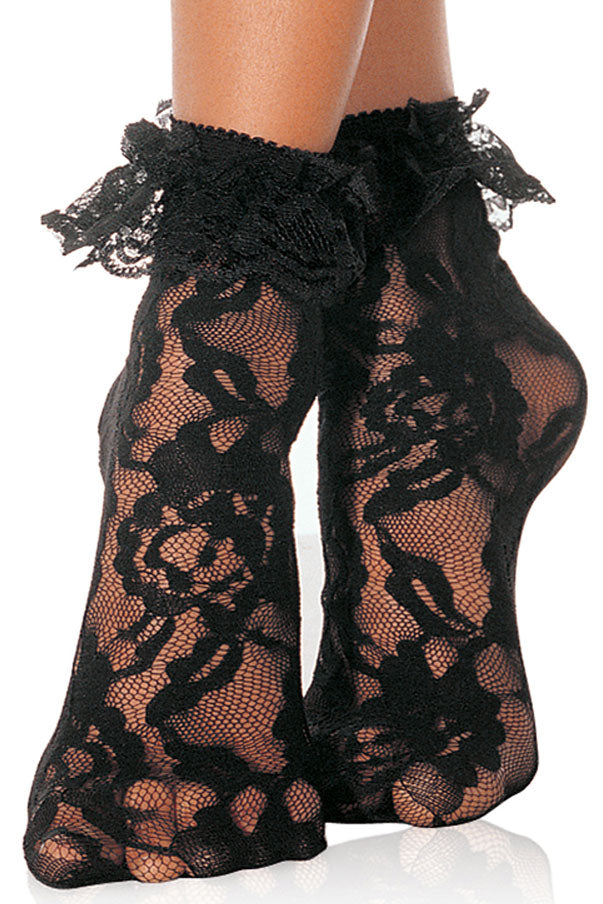 Lace Ruffle Ankle Socks for Women - Cute Lacy Trim Socks - Comfortable & Breathable - Perfect for Casual Wear, Sneakers, and Everyday Outfits