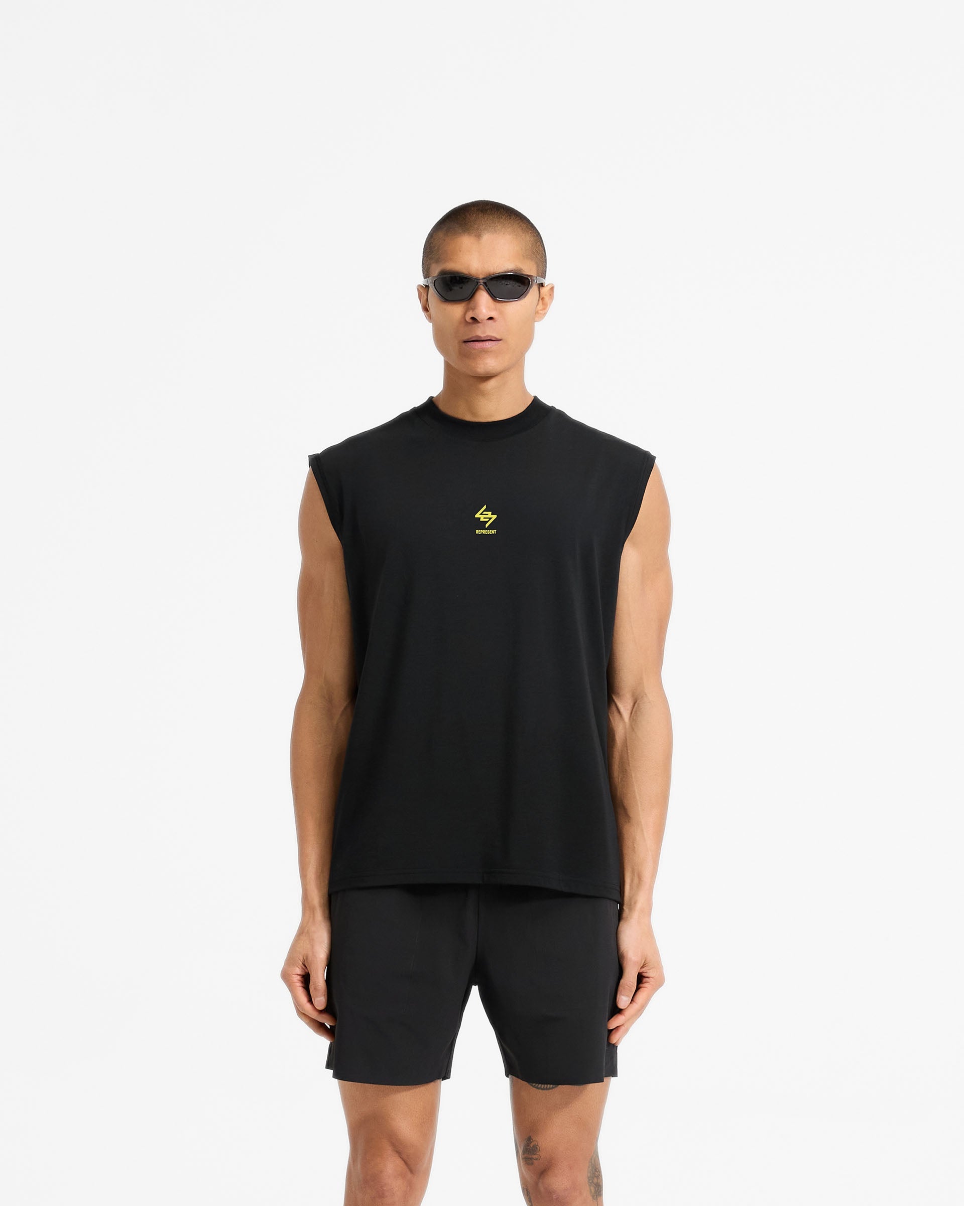 247 Chicago Oversized Tank Top - Jet Black - Comfortable & Stylish for Casual Wear, Gym, and Everyday Outfits