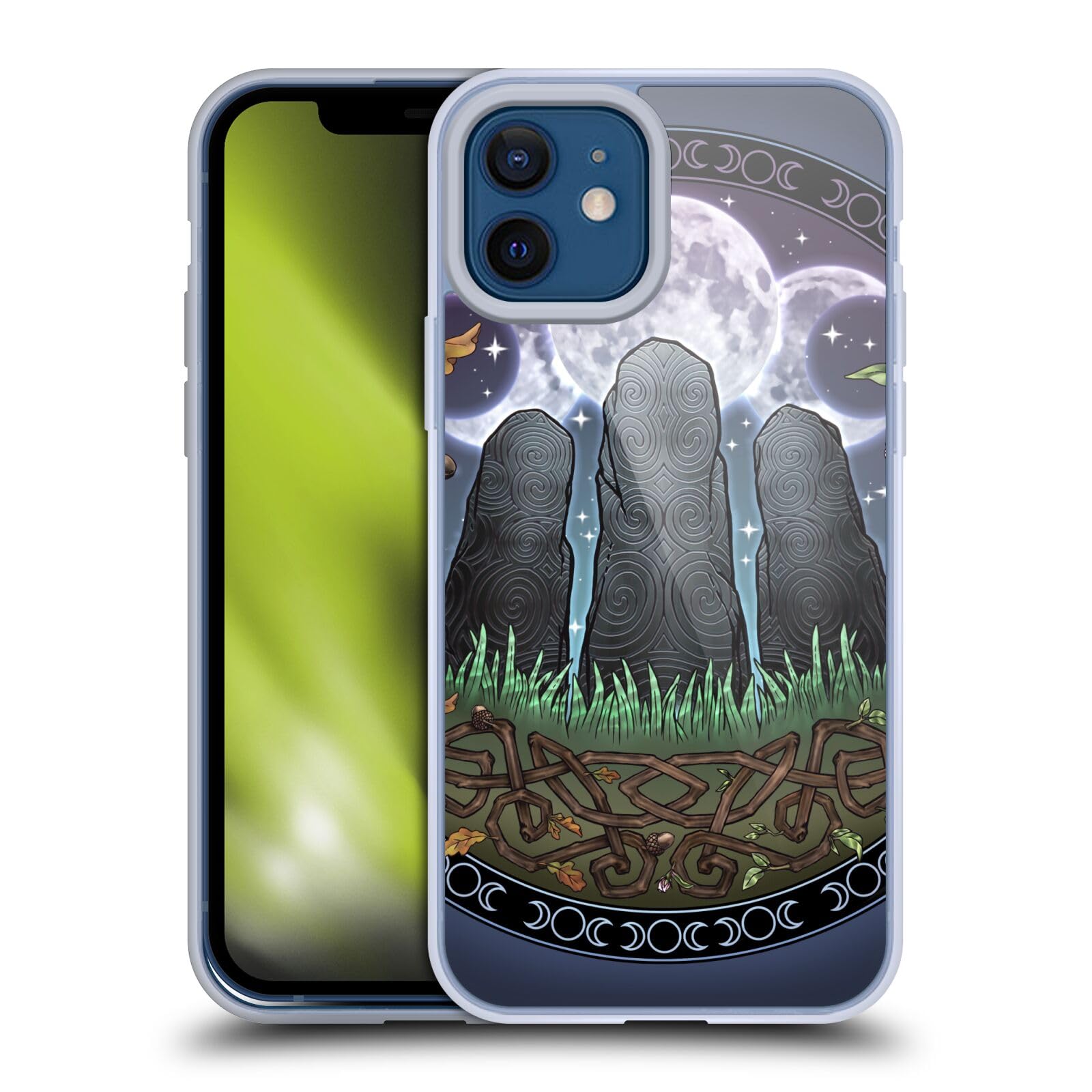 Officially Licensed Brigid Ashwood Awen Stones Celtic Wisdom iPhone 12/12 Pro Soft Gel Case - Protective Phone Cover with Artistic Design for Men & Women - Perfect for Daily Use, Travel, and Gift Giving