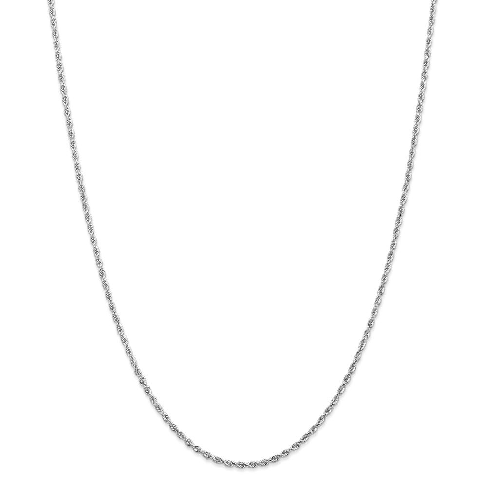 10K White Gold 2.00mm Quadruple Rope Chain Necklace for Men & Women | Diamond2Deal | Elegant Unisex Jewelry for Weddings, Anniversaries & Special Occasions