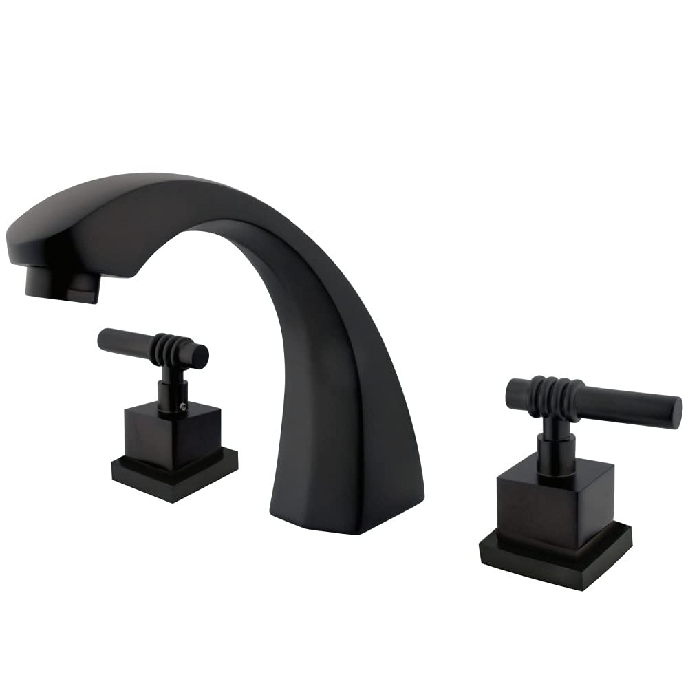 Kingston Brass KS4365QL Fortress Roman Tub Faucet - Oil Rubbed Bronze Finish - 7.5 x 7.25 x 3 Inches - Vintage Style Bathroom Fixture for Luxury Soaking Tubs & Spa Retreats