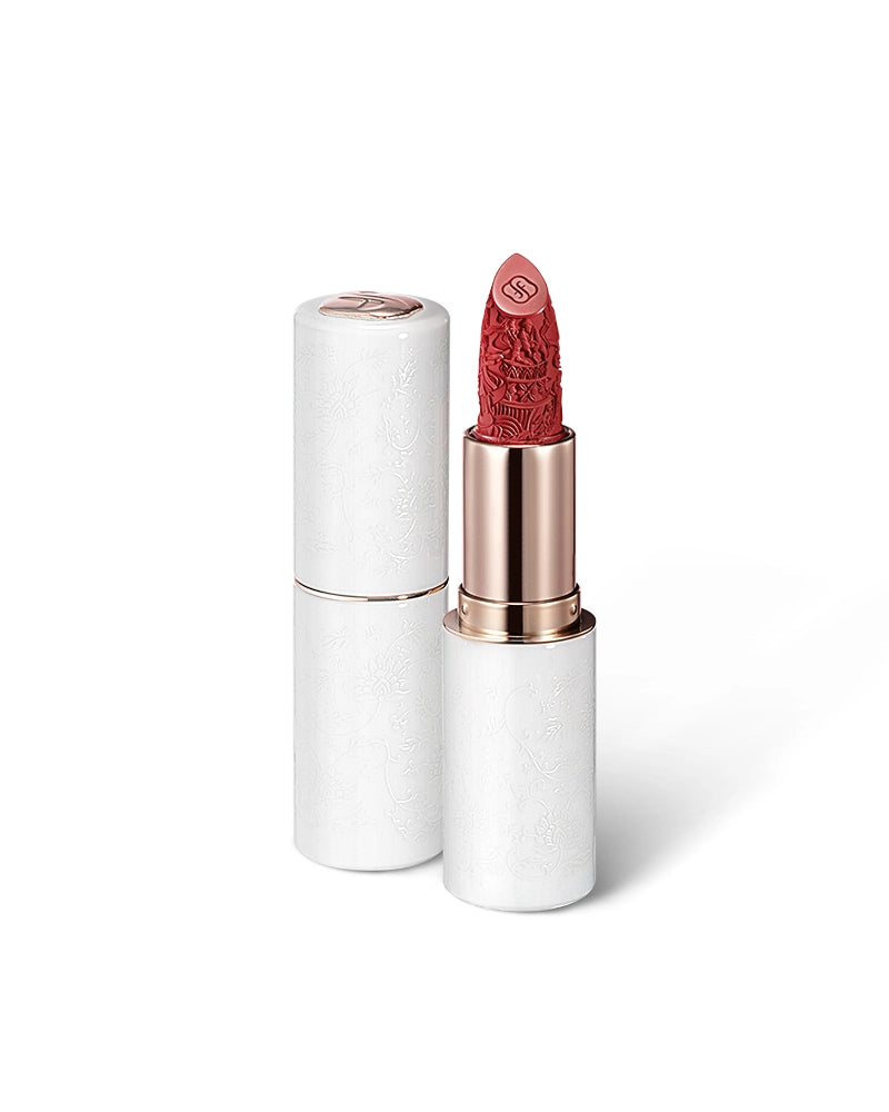 Blooming Rouge Porcelain Lipstick - Long Lasting Matte Lipstick with Hydrating Formula, Vegan & Cruelty-Free - Perfect for Everyday Wear, Date Night & Special Occasions