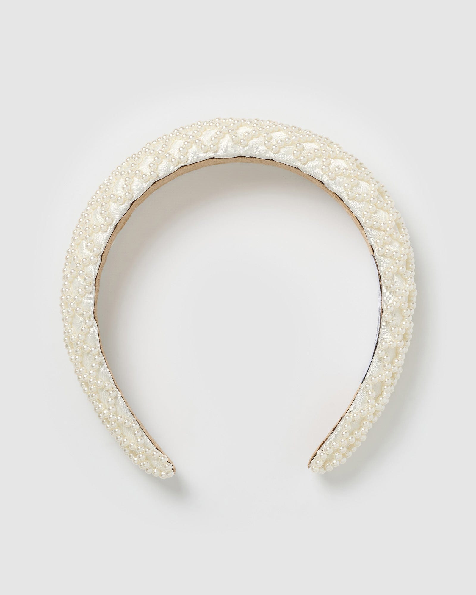 Izoa Genevieve Pearl Headband for Women - Elegant Hair Accessory for Weddings, Parties & Everyday Wear
