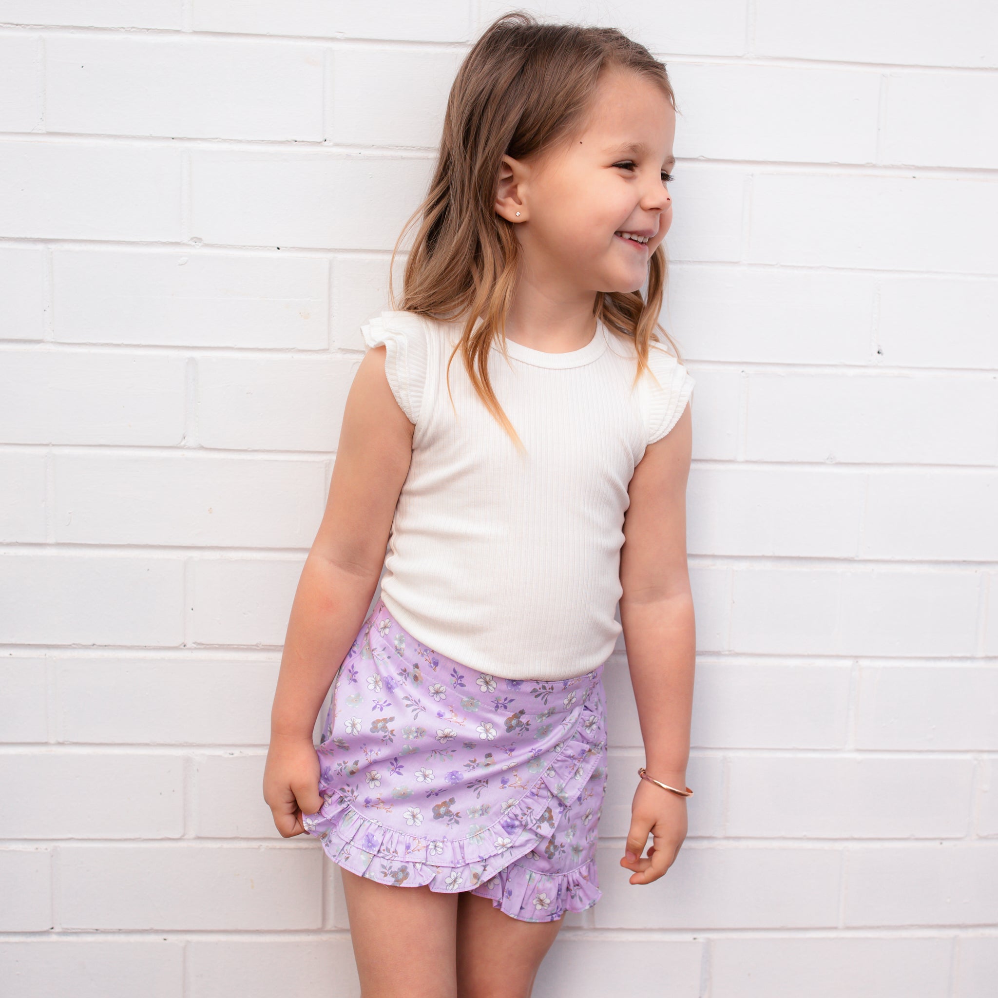 Floral Print Skort for Women - Emilia High Waist Tennis Skirt with Pockets | Perfect for Golf, Running, Yoga & Casual Wear