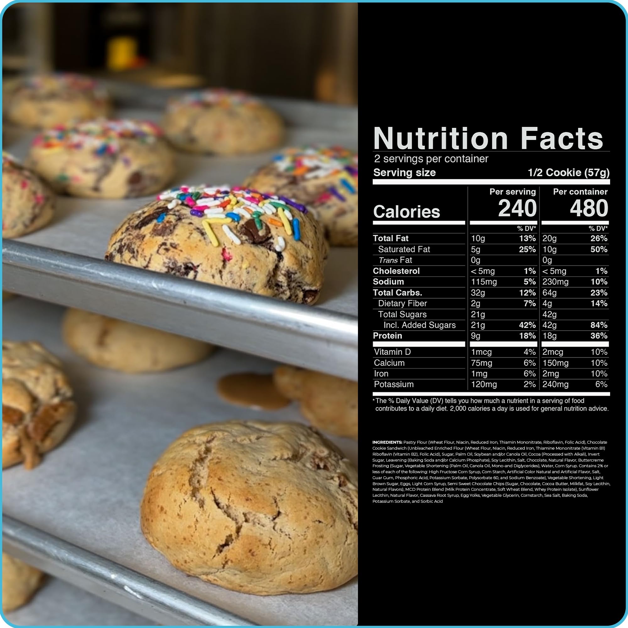 My Cookie Dealer Protein Cookies, Milk and Cookies Flavor (6-Pack, 4oz Each) - High Protein Snack with 18g Protein per Cookie | Made with RAW Nutrition Protein | Individually Wrapped for Travel, Gym & On-the-Go Healthy Snacking