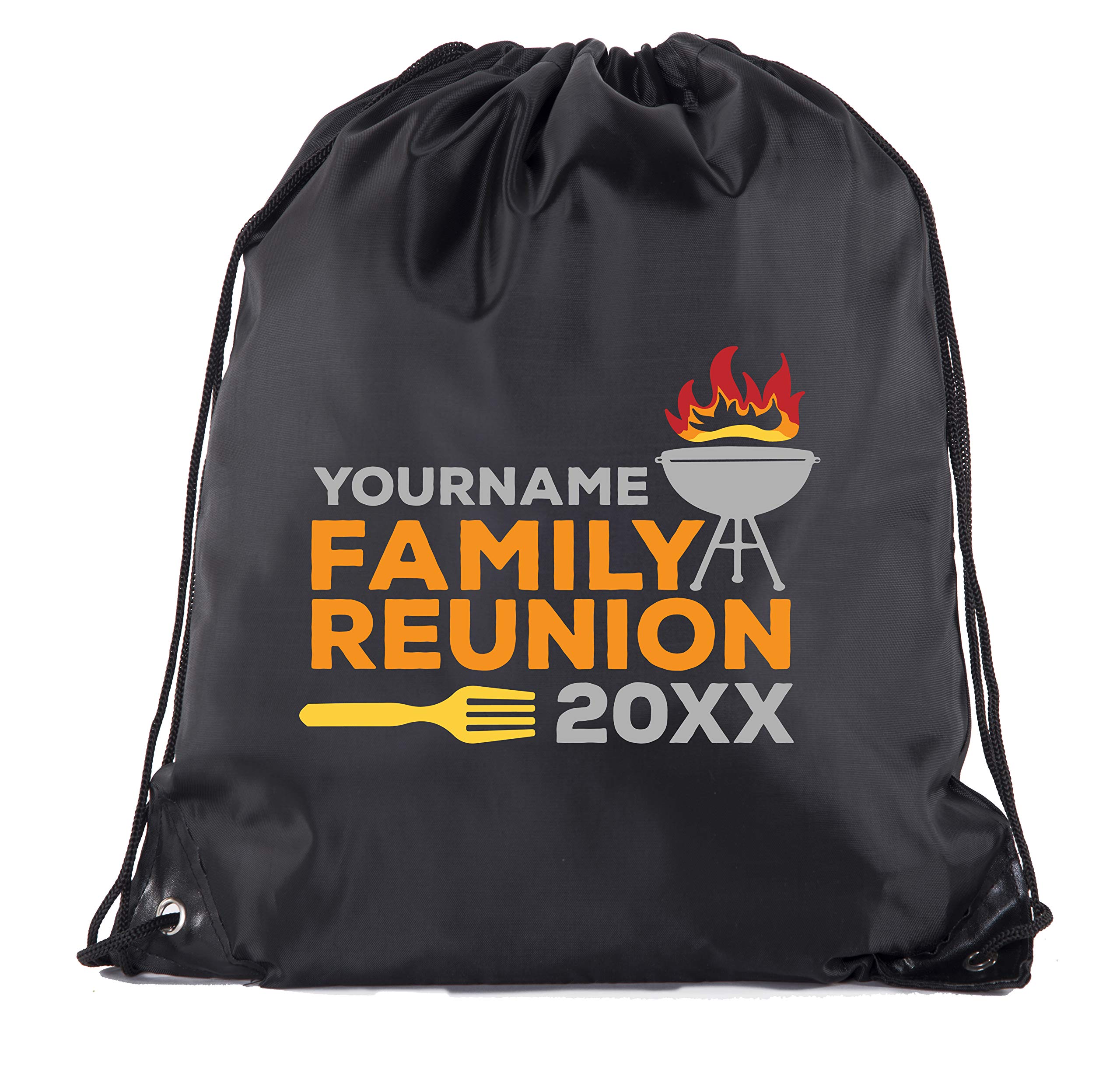Personalized Flame on Grill Gift Bags with Custom Name & Date - Perfect for Family Reunion Party Favors, BBQ Events & Outdoor Gatherings