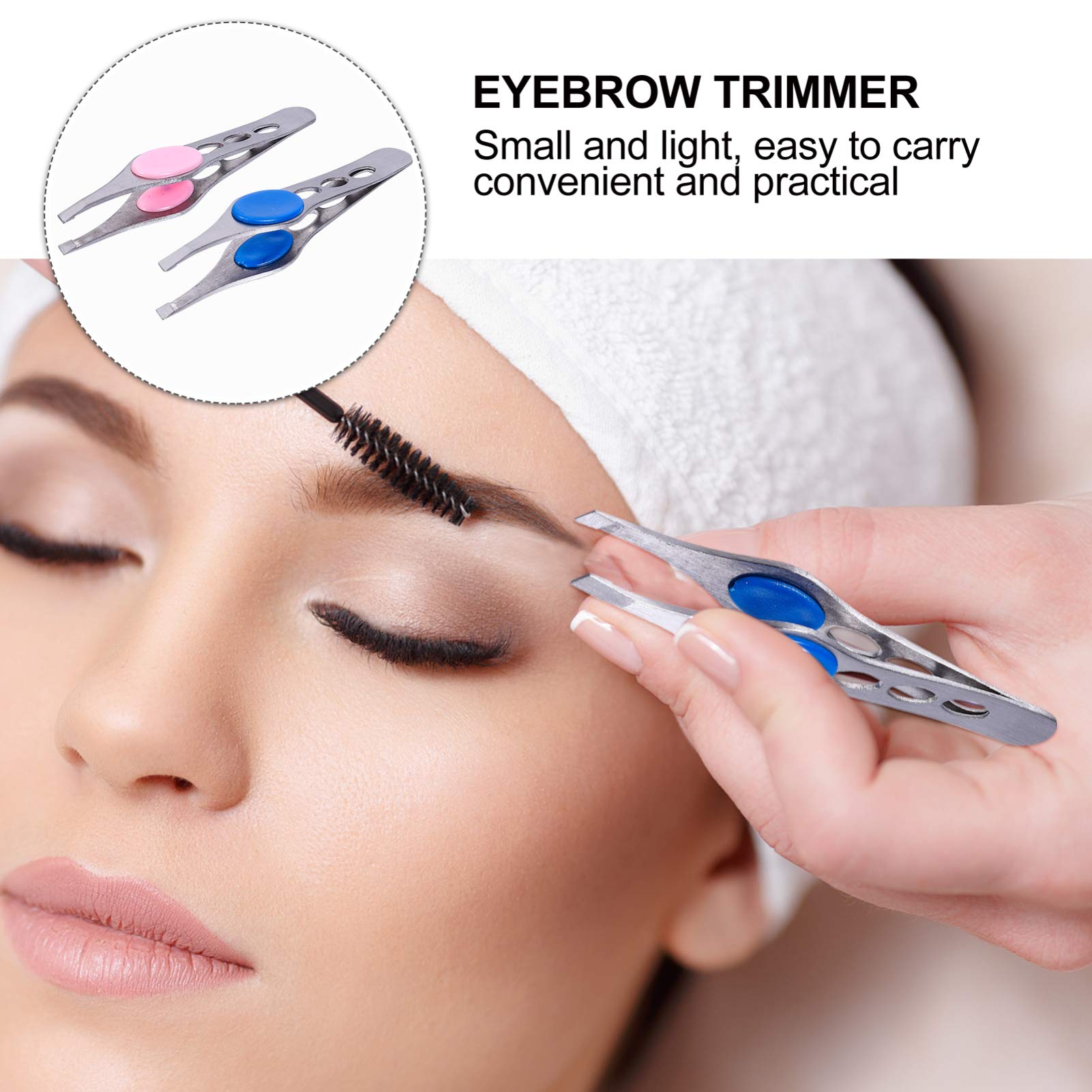 4-Piece Stainless Steel Eyebrow Tweezers Set - Professional Hair Removal Tools with Pointed Tips, Nail Glue Brush & Lash Tweezers for Precise Shaping - Perfect for Eyebrow Grooming, Eyelash Extensions & DIY Beauty Care