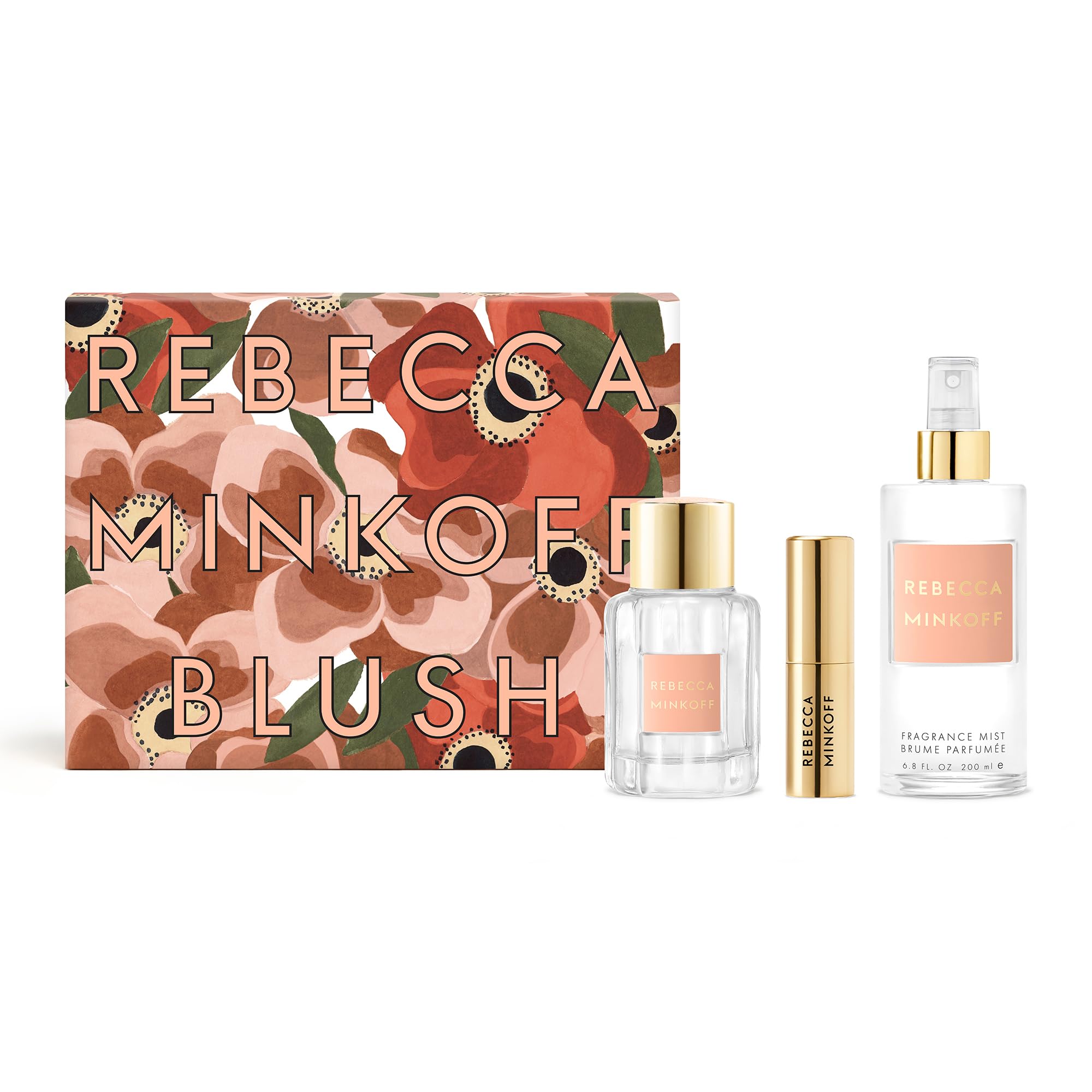 Rebecca Minkoff Blush Fragrance Gift Set for Women - 3 Piece Perfume Set with Body Spray & Eau de Parfum - Fresh Floral Scent - Perfect for Birthdays, Anniversaries & Valentine's Day Gifts