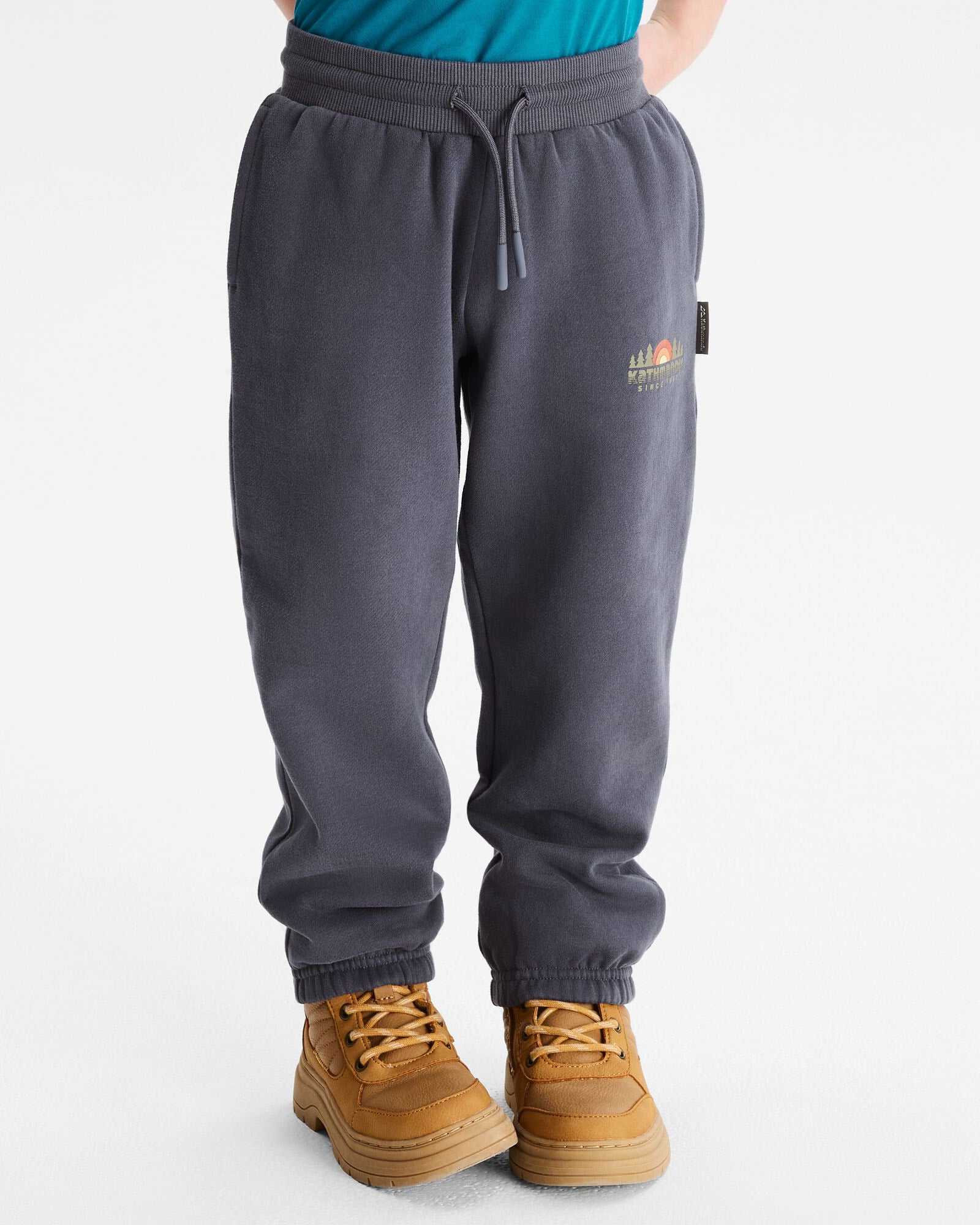 Vintage Logo Kids Joggers - Mid Navy Blue | Comfortable & Stylish Activewear for Boys & Girls | Perfect for Playdates, Sports & Everyday Wear