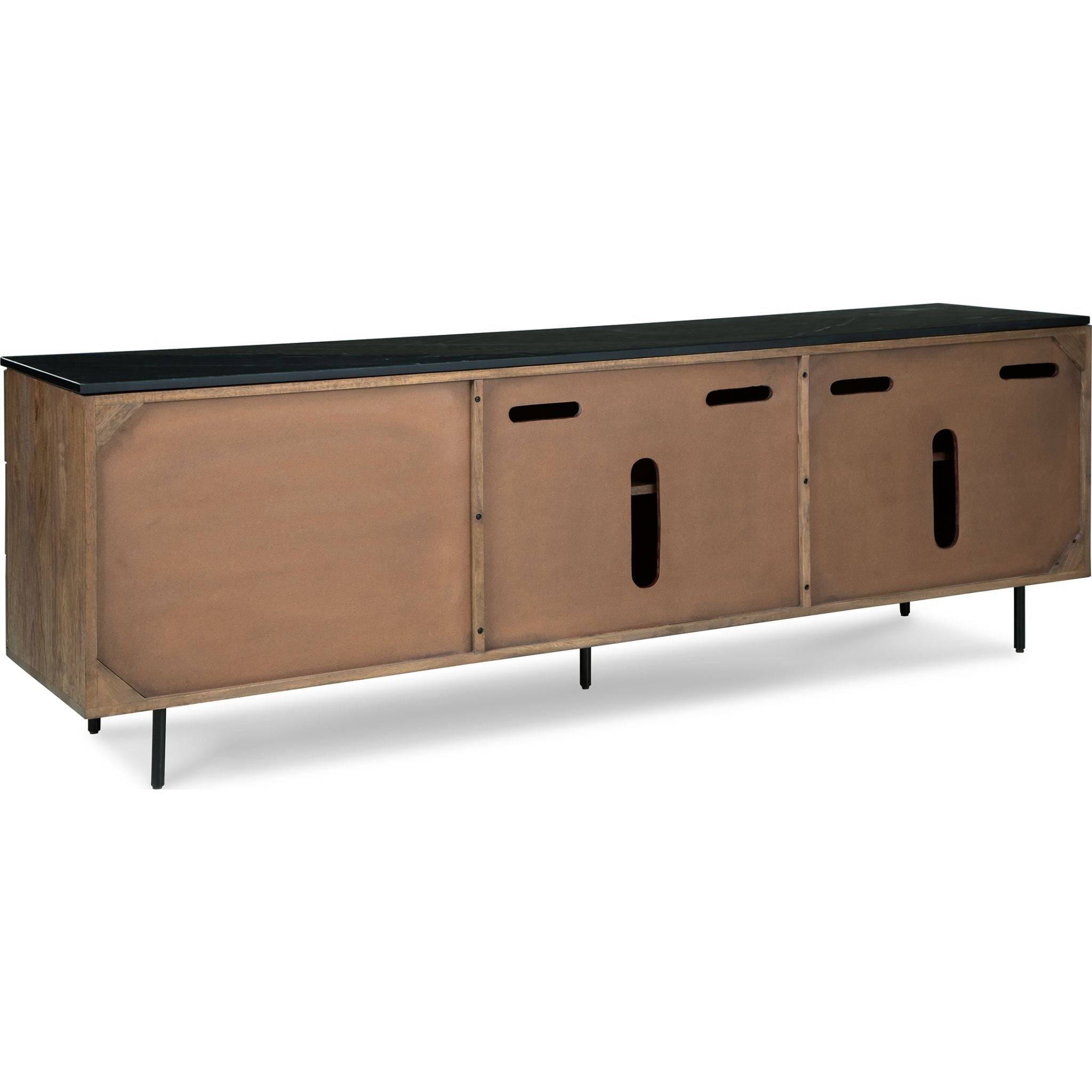 Barnford Accent Cabinet - Modern Brown & Black Storage Side Table for Living Room, Bedroom, or Entryway - Stylish Home Decor Furniture